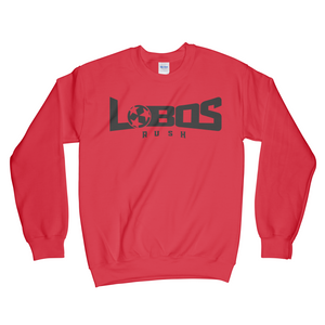 LOBOS RUSH GILDAN CREW NECK SWEATSHIRT - BLACK PRINT