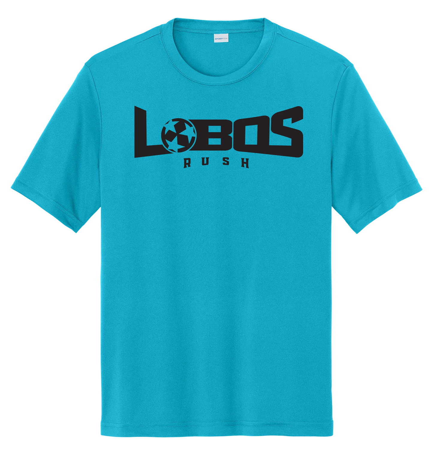 LOBOS RUSH YST350 - Youth Sport-Tek® PosiCharge® Competitor™ Tee - Black Print PrinthouseOB