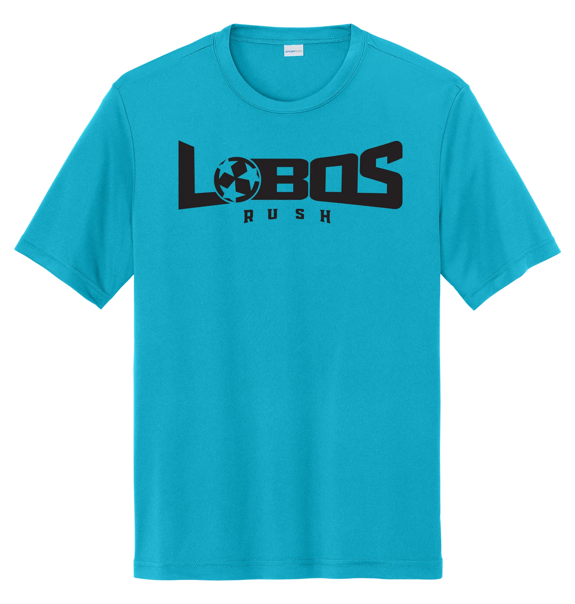 LOBOS RUSH YST350 - Youth Sport-Tek® PosiCharge® Competitor™ Tee - Black Print PrinthouseOB