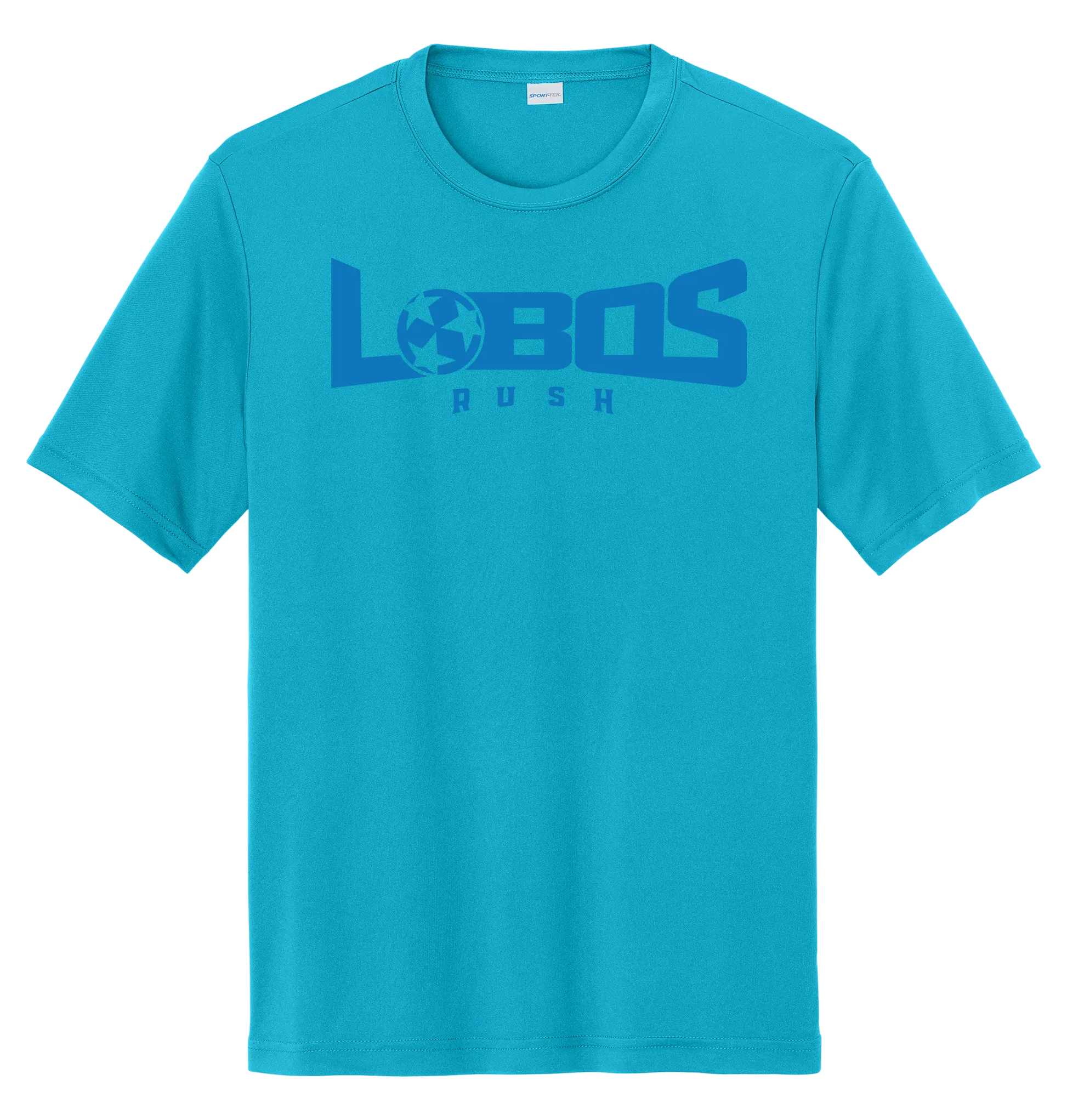 LOBOS RUSH YST350 - Youth Sport-Tek® PosiCharge® Competitor™ Tee - Rush Blue Print PrinthouseOB
