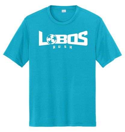 LOBOS RUSH YST350 - Youth Sport-Tek® PosiCharge® Competitor™ Tee -White Print PrinthouseOB