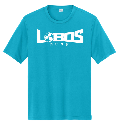 LOBOS RUSH YST350 - Youth Sport-Tek® PosiCharge® Competitor™ Tee -White Print PrinthouseOB