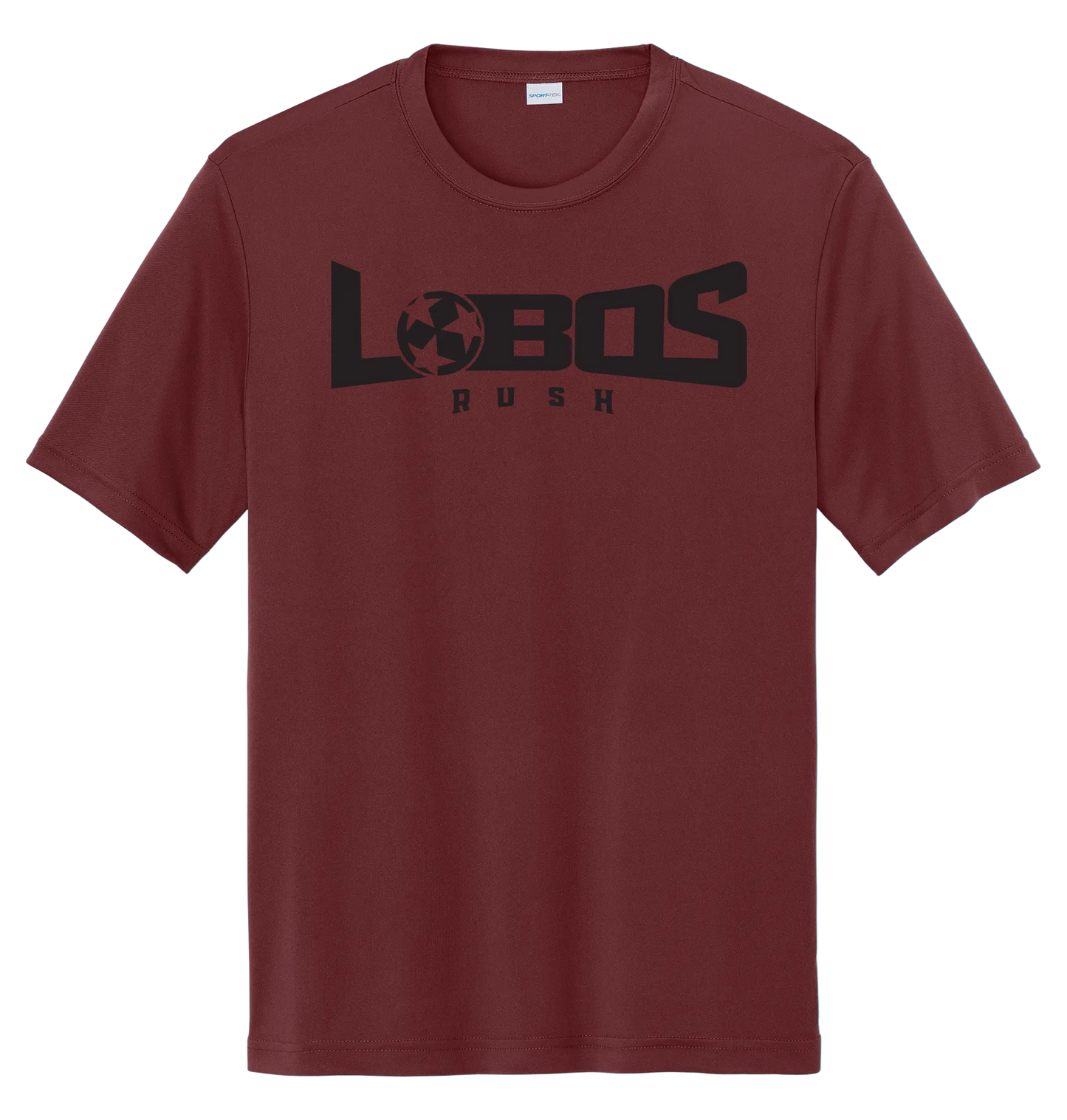 LOBOS RUSH YST350 - Youth Sport-Tek® PosiCharge® Competitor™ Tee - Black Print PrinthouseOB