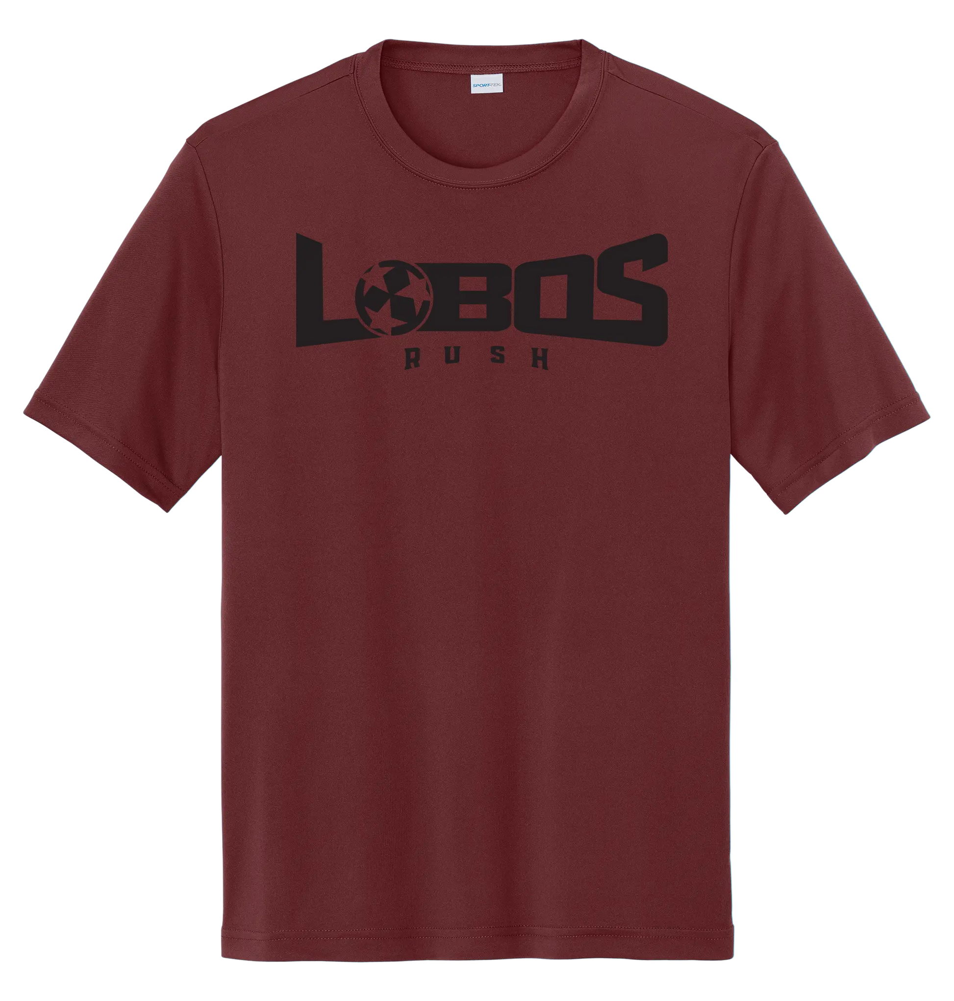 LOBOS RUSH YST350 - Youth Sport-Tek® PosiCharge® Competitor™ Tee - Black Print PrinthouseOB
