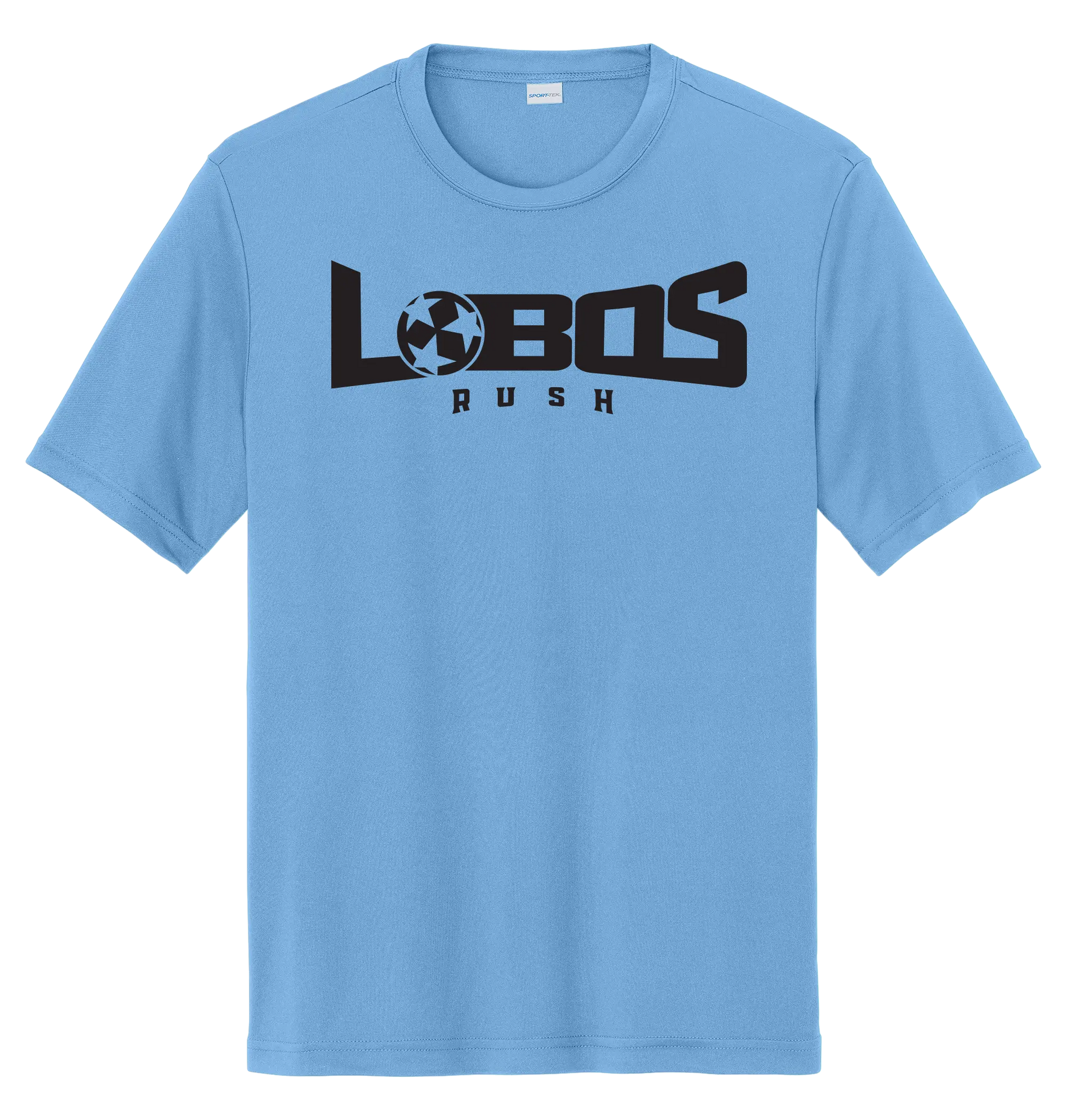 LOBOS RUSH YST350 - Youth Sport-Tek® PosiCharge® Competitor™ Tee - Black Print PrinthouseOB