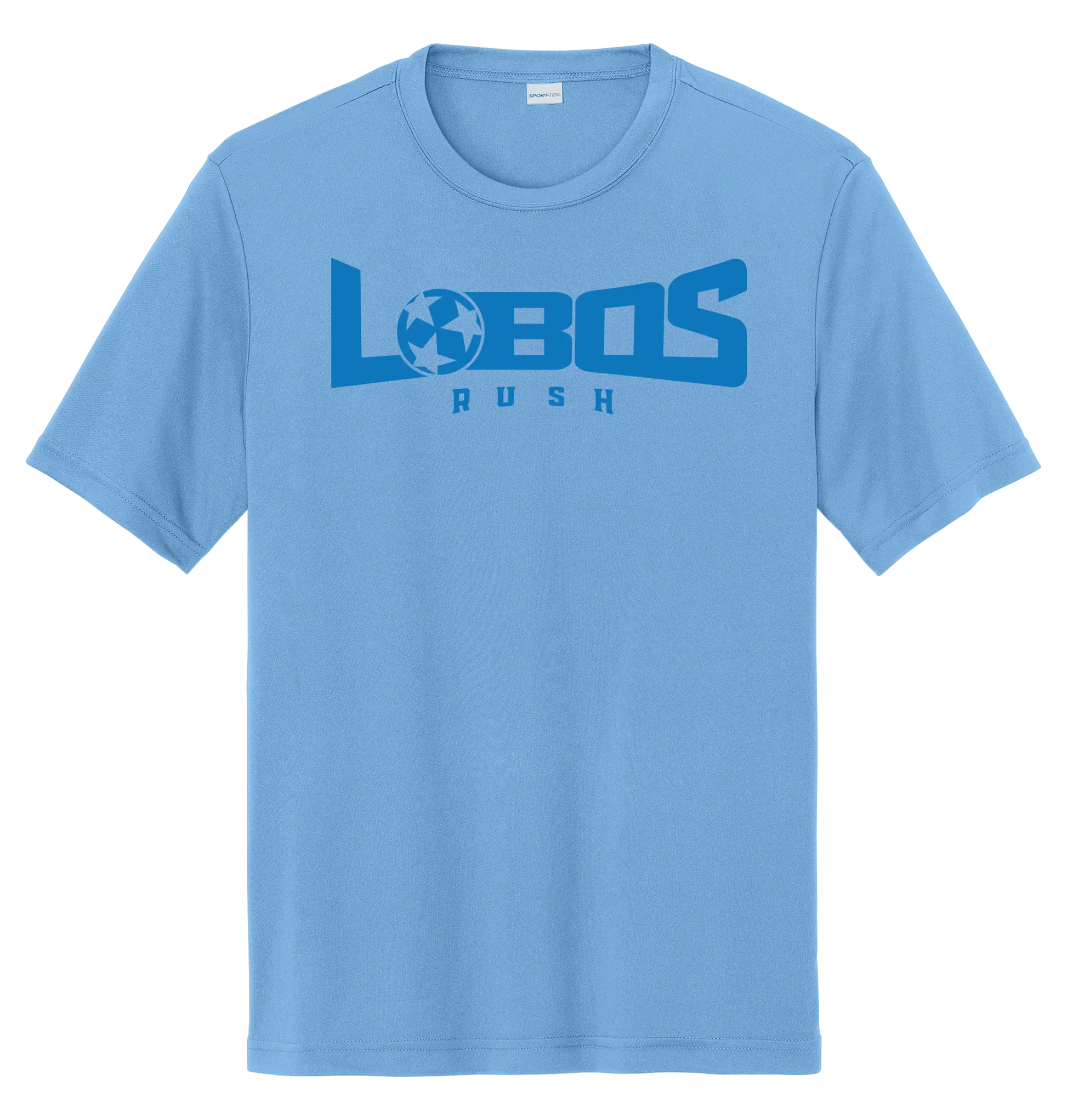 LOBOS RUSH YST350 - Youth Sport-Tek® PosiCharge® Competitor™ Tee - Rush Blue Print PrinthouseOB