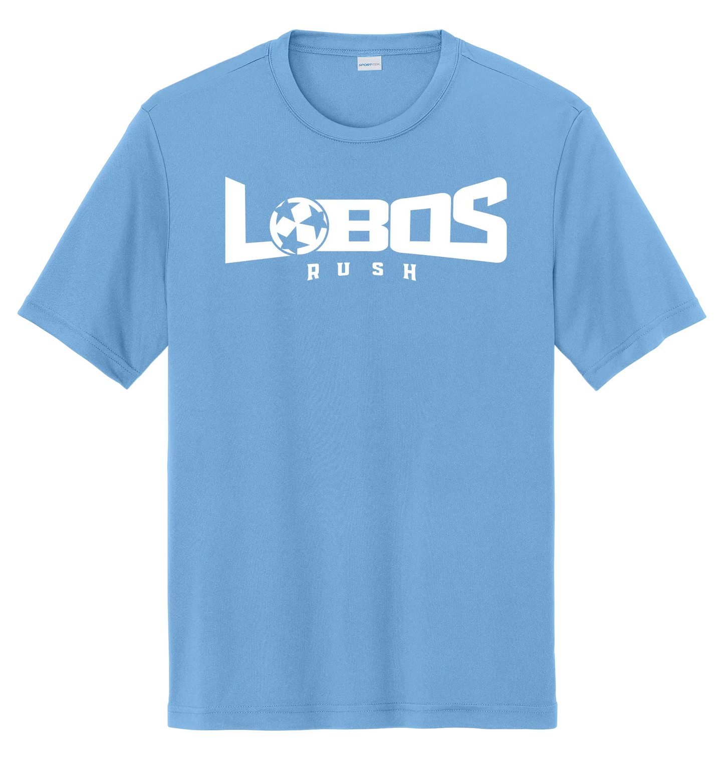 LOBOS RUSH YST350 - Youth Sport-Tek® PosiCharge® Competitor™ Tee -White Print PrinthouseOB