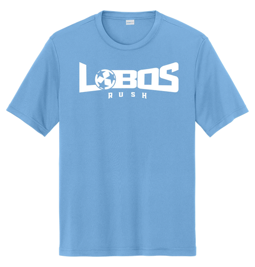 LOBOS RUSH YST350 - Youth Sport-Tek® PosiCharge® Competitor™ Tee -White Print PrinthouseOB