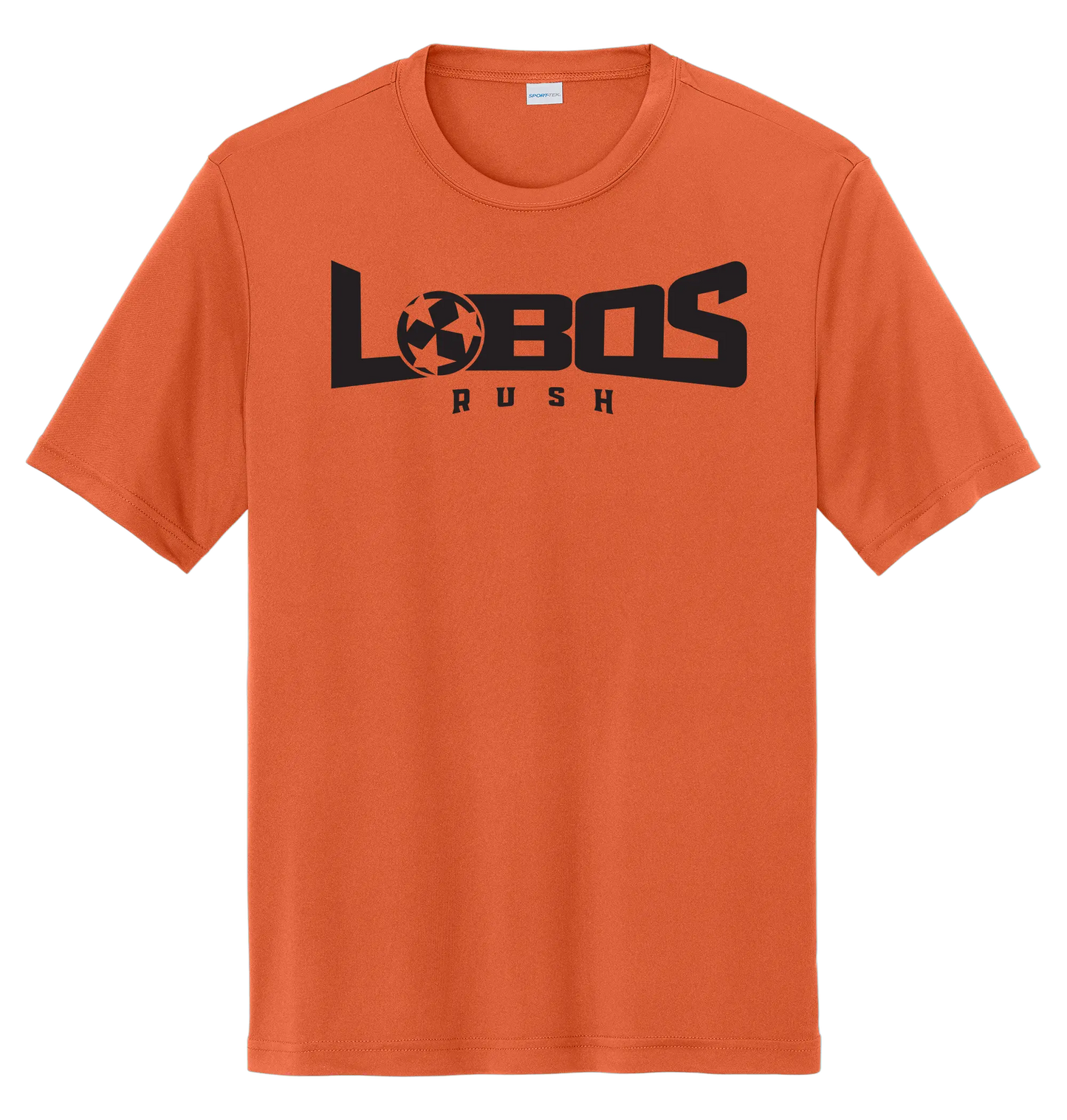 LOBOS RUSH YST350 - Youth Sport-Tek® PosiCharge® Competitor™ Tee - Black Print PrinthouseOB
