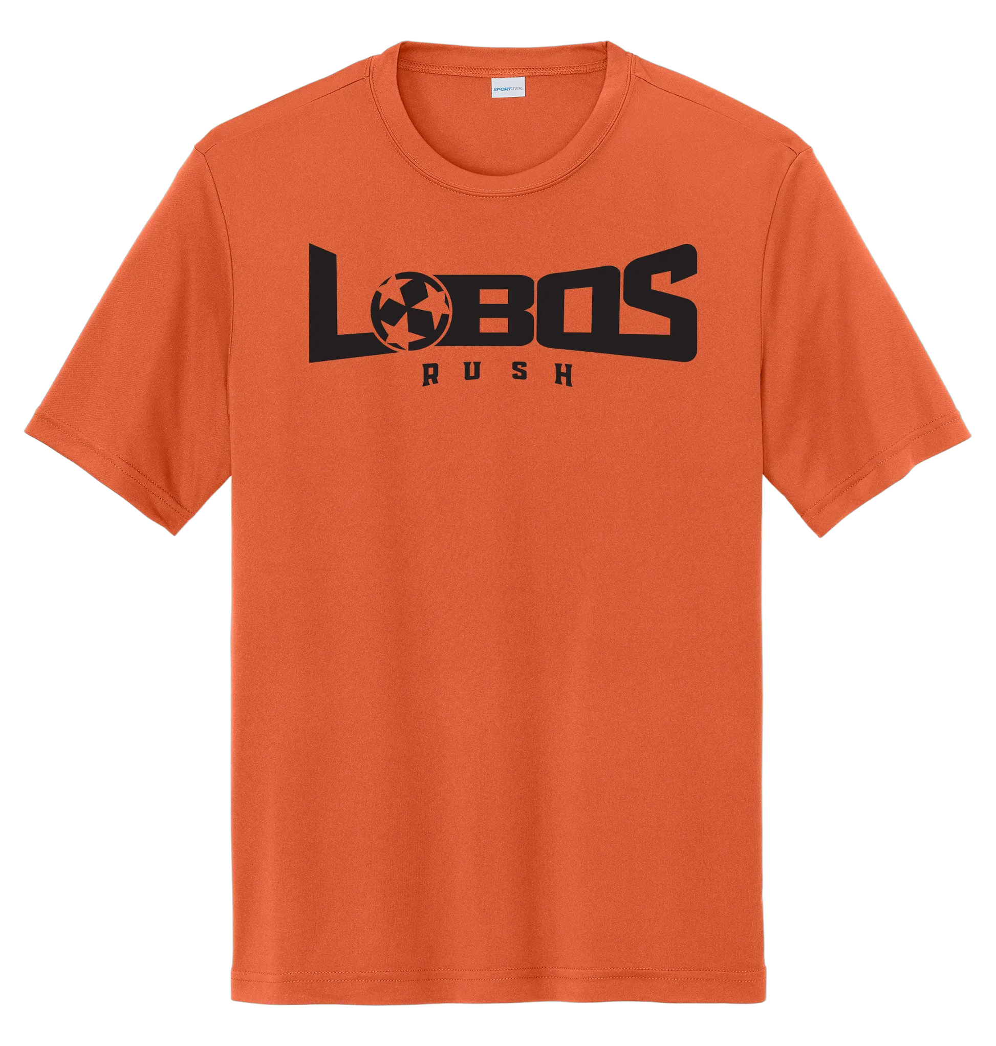 LOBOS RUSH YST350 - Youth Sport-Tek® PosiCharge® Competitor™ Tee - Black Print PrinthouseOB