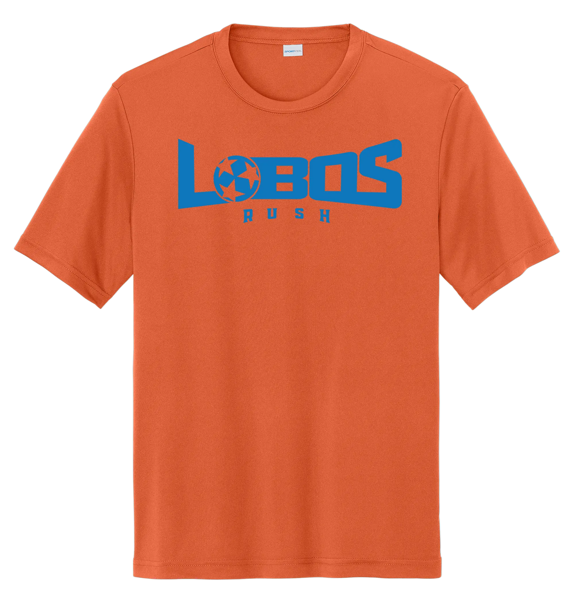 LOBOS RUSH YST350 - Youth Sport-Tek® PosiCharge® Competitor™ Tee - Rush Blue Print PrinthouseOB