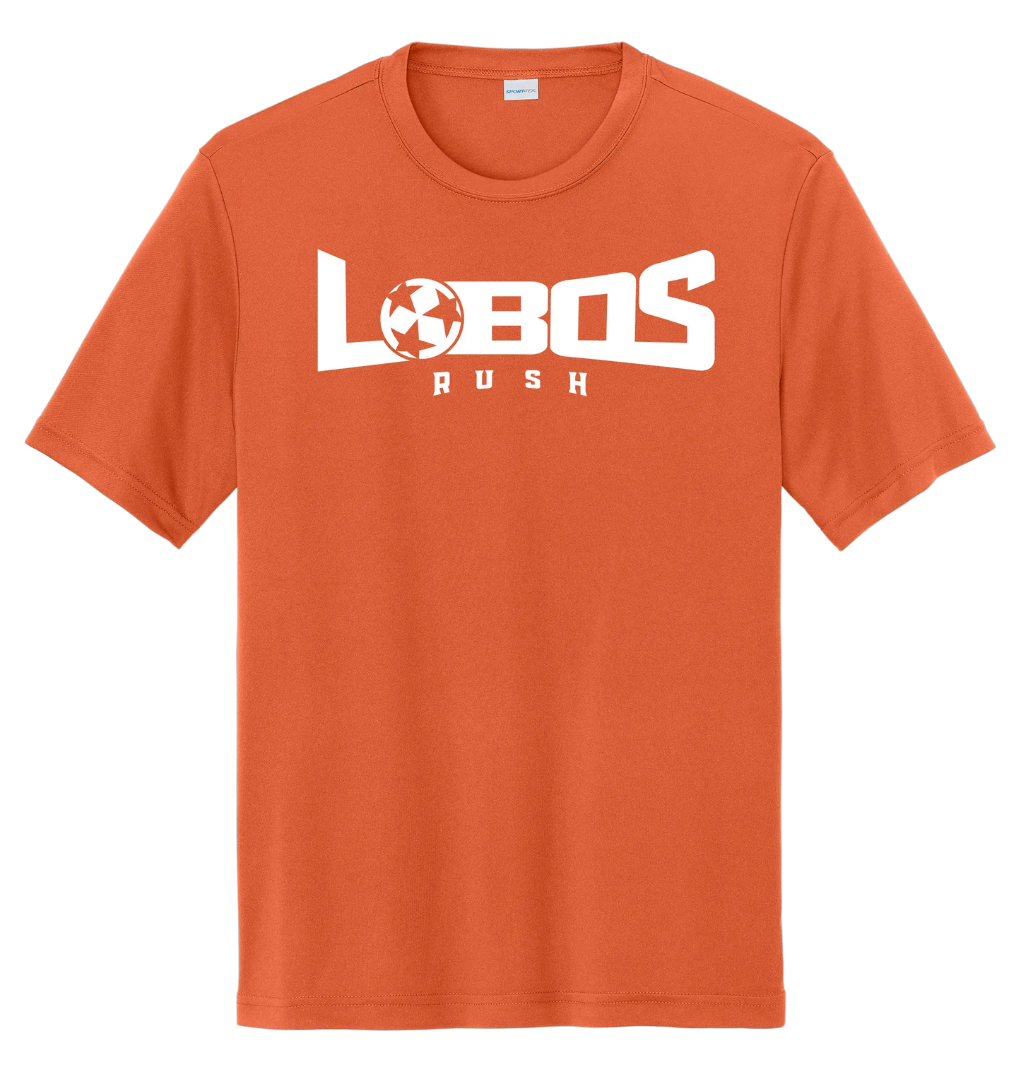 LOBOS RUSH YST350 - Youth Sport-Tek® PosiCharge® Competitor™ Tee -White Print PrinthouseOB