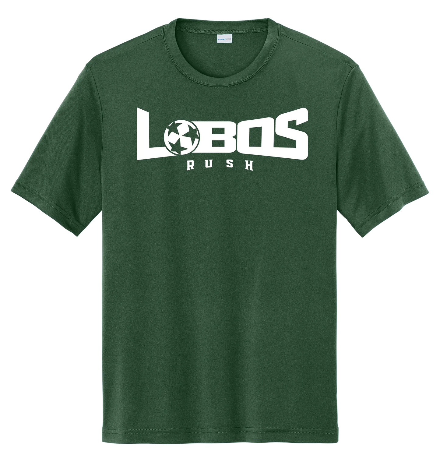 LOBOS RUSH YST350 - Youth Sport-Tek® PosiCharge® Competitor™ Tee -White Print PrinthouseOB