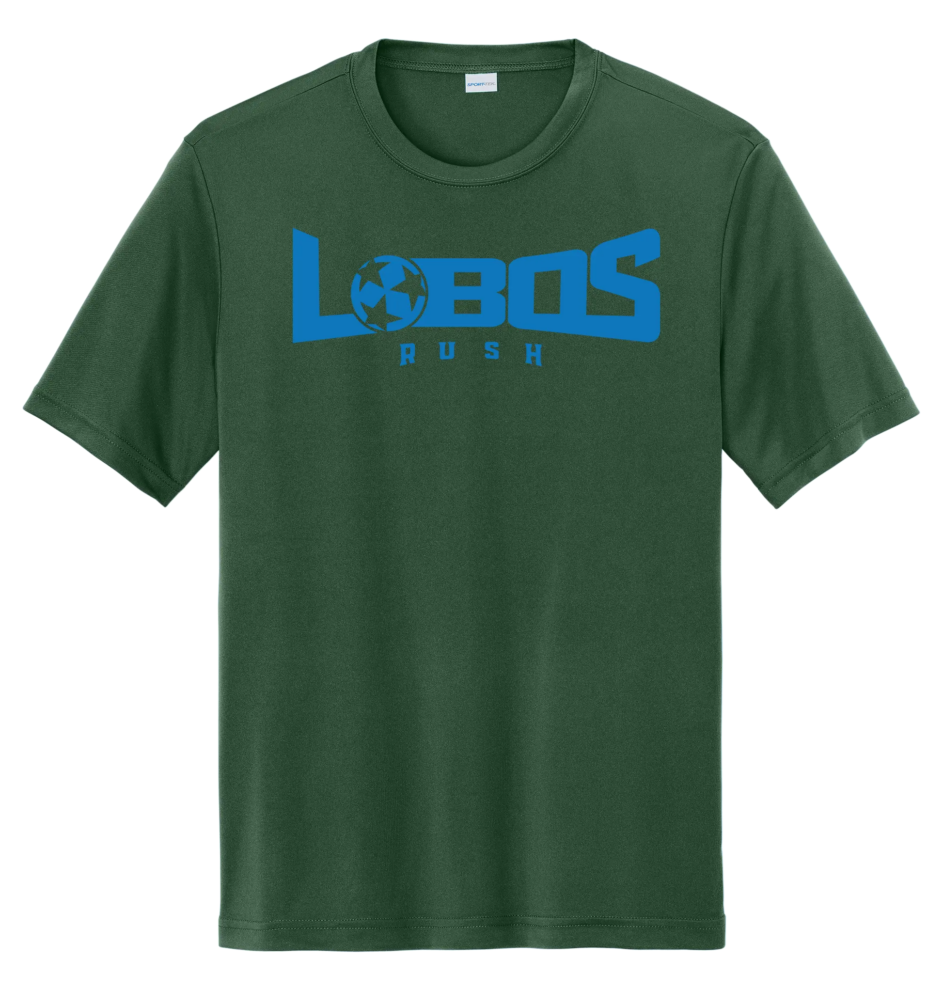 LOBOS RUSH YST350 - Youth Sport-Tek® PosiCharge® Competitor™ Tee - Rush Blue Print PrinthouseOB
