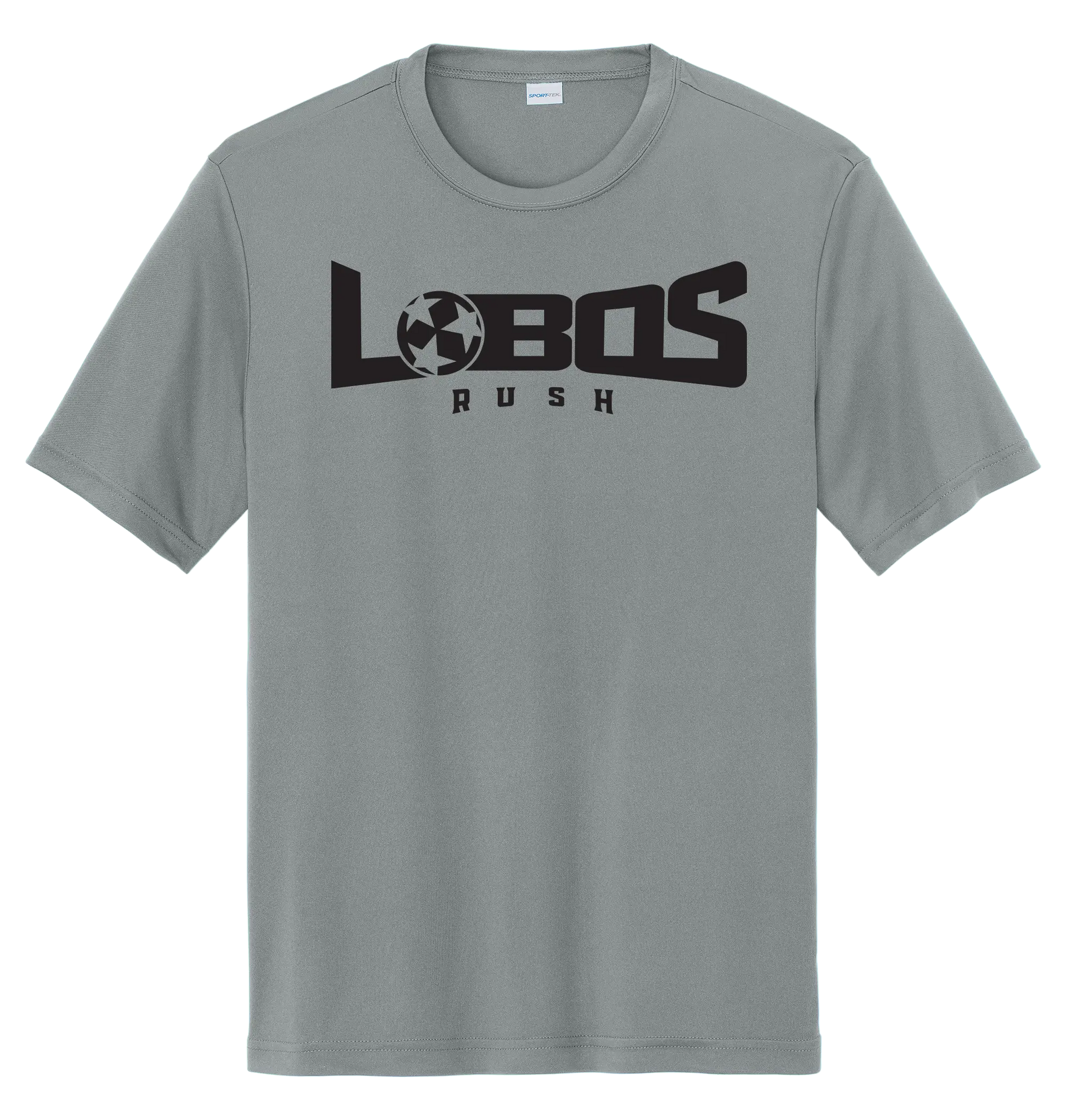 LOBOS RUSH YST350 - Youth Sport-Tek® PosiCharge® Competitor™ Tee - Black Print PrinthouseOB