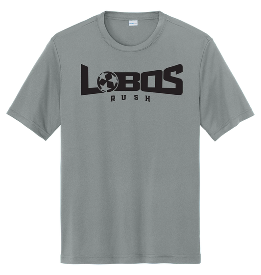 LOBOS RUSH YST350 - Youth Sport-Tek® PosiCharge® Competitor™ Tee - Black Print PrinthouseOB