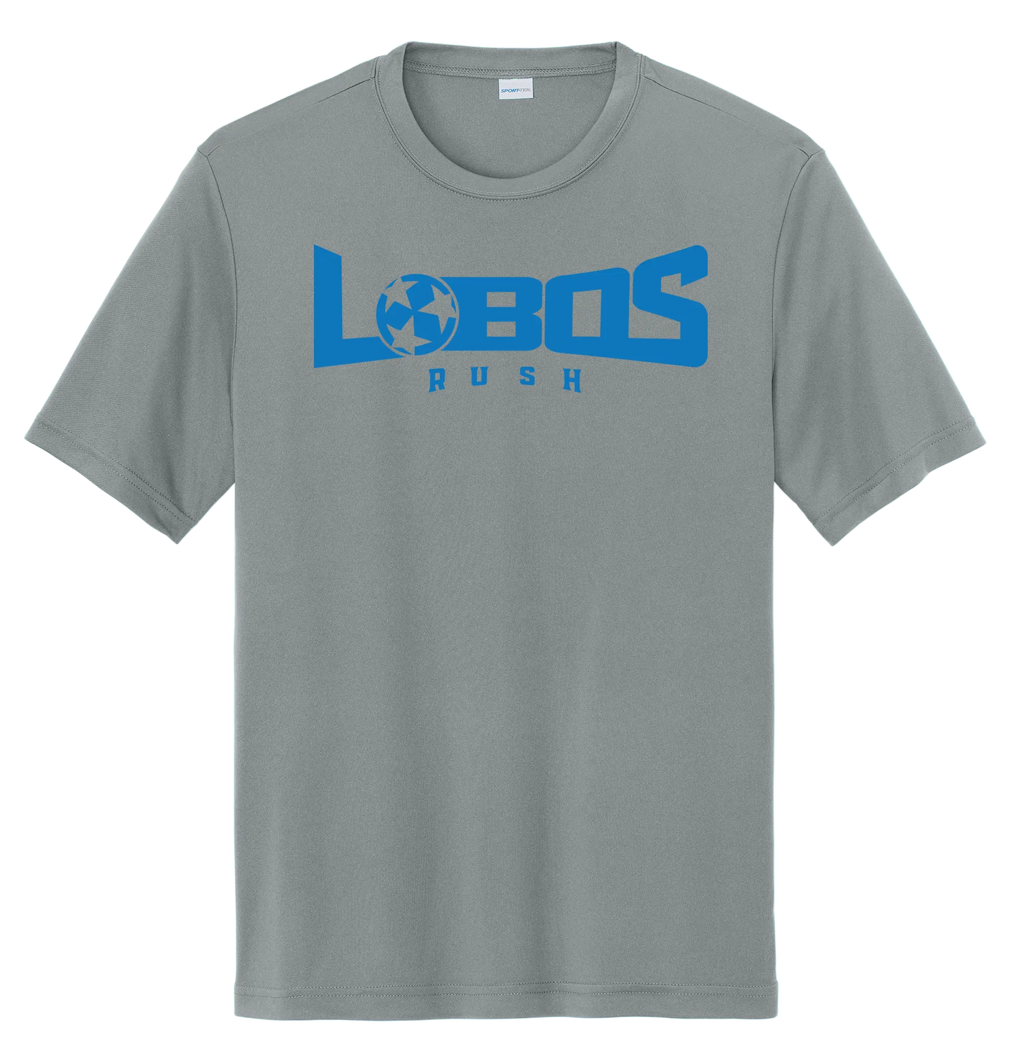 LOBOS RUSH YST350 - Youth Sport-Tek® PosiCharge® Competitor™ Tee - Rush Blue Print PrinthouseOB