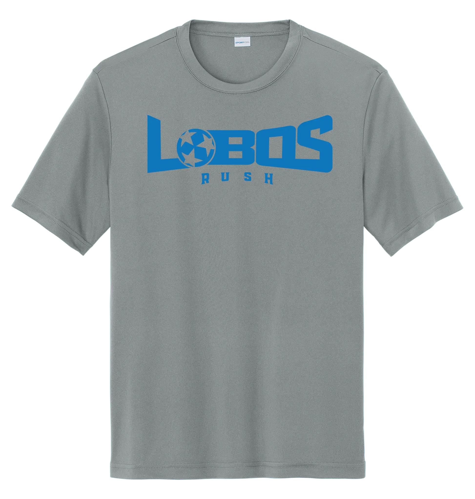 LOBOS RUSH YST350 - Youth Sport-Tek® PosiCharge® Competitor™ Tee - Rush Blue Print PrinthouseOB