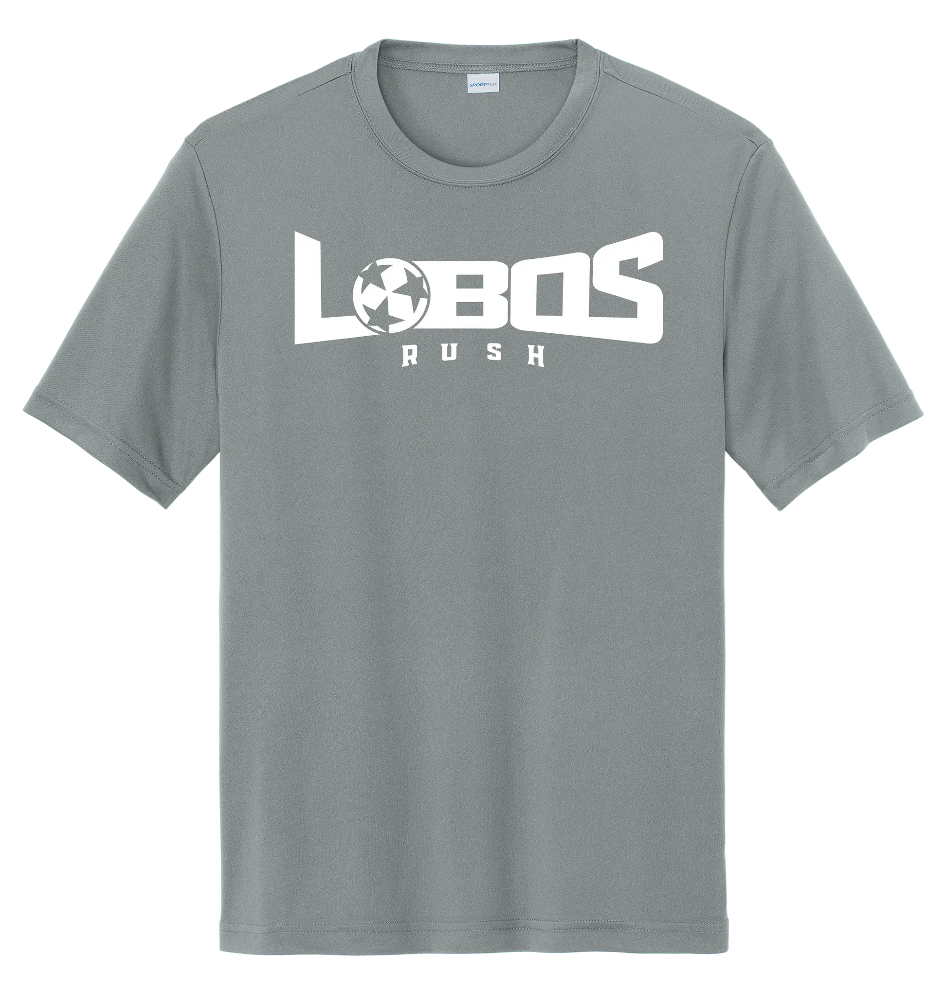 LOBOS RUSH YST350 - Youth Sport-Tek® PosiCharge® Competitor™ Tee -White Print PrinthouseOB