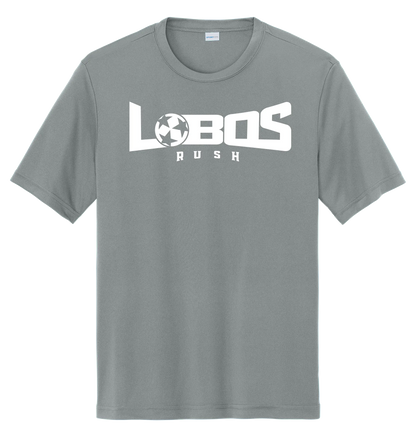 LOBOS RUSH YST350 - Youth Sport-Tek® PosiCharge® Competitor™ Tee -White Print PrinthouseOB
