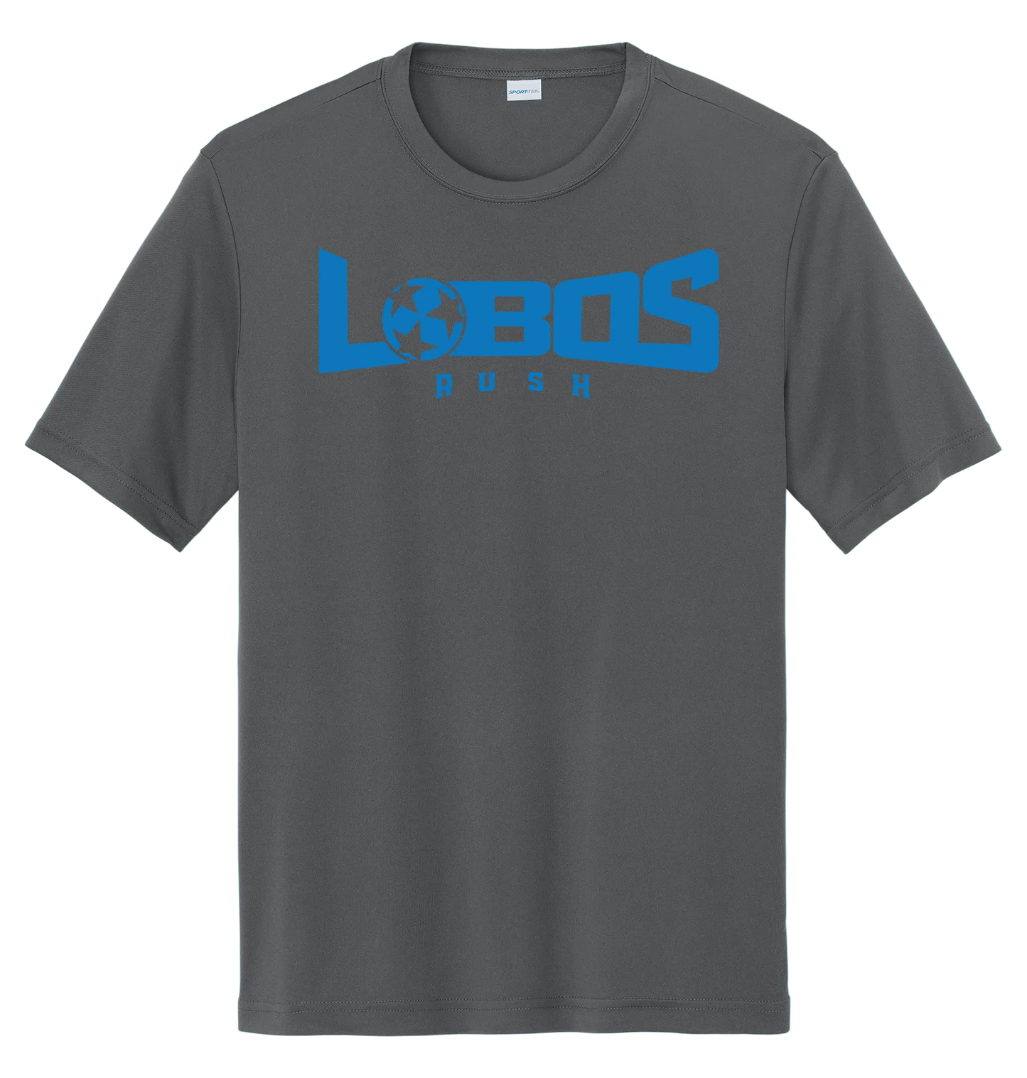 LOBOS RUSH YST350 - Youth Sport-Tek® PosiCharge® Competitor™ Tee - Rush Blue Print PrinthouseOB
