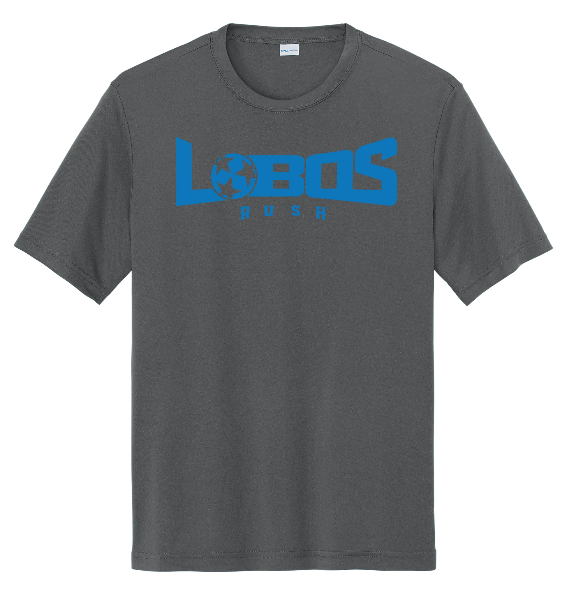 LOBOS RUSH YST350 - Youth Sport-Tek® PosiCharge® Competitor™ Tee - Rush Blue Print PrinthouseOB