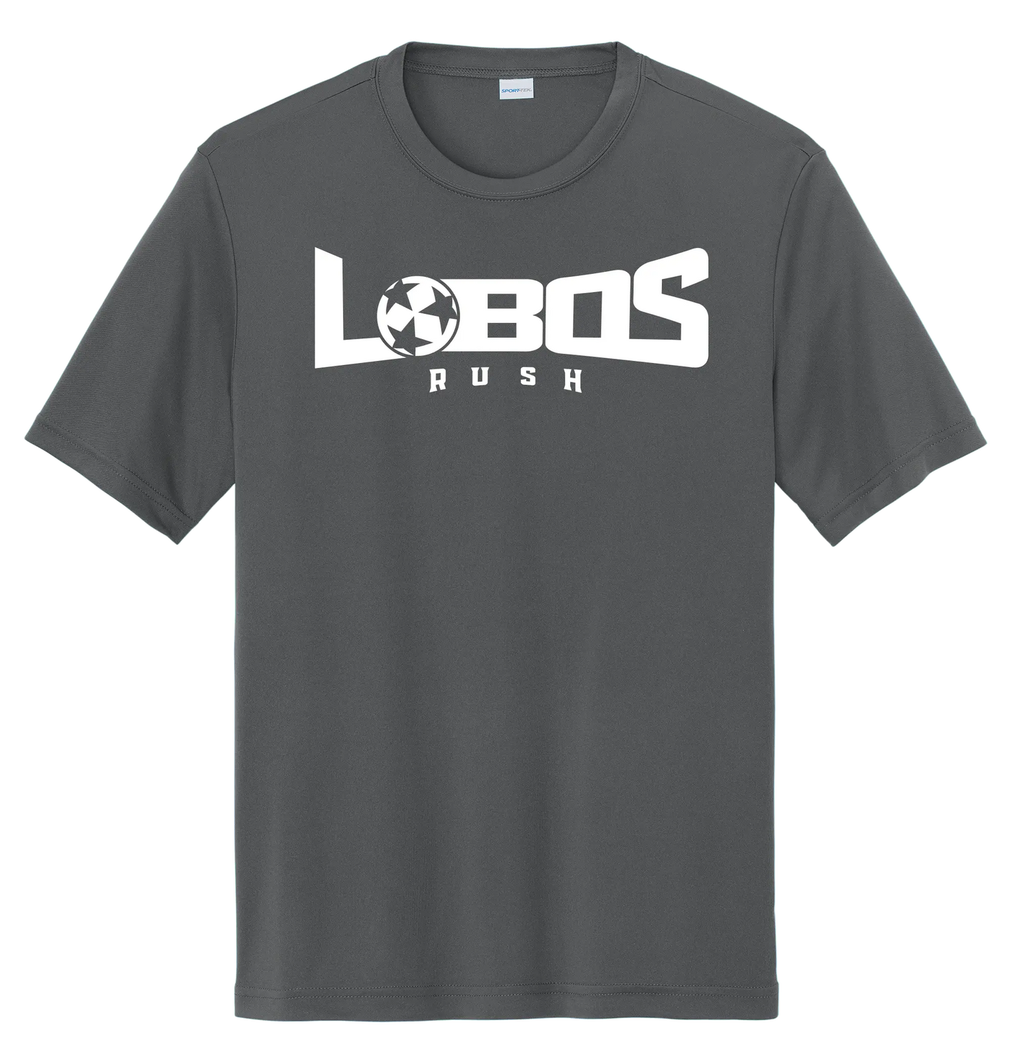 LOBOS RUSH YST350 - Youth Sport-Tek® PosiCharge® Competitor™ Tee -White Print PrinthouseOB