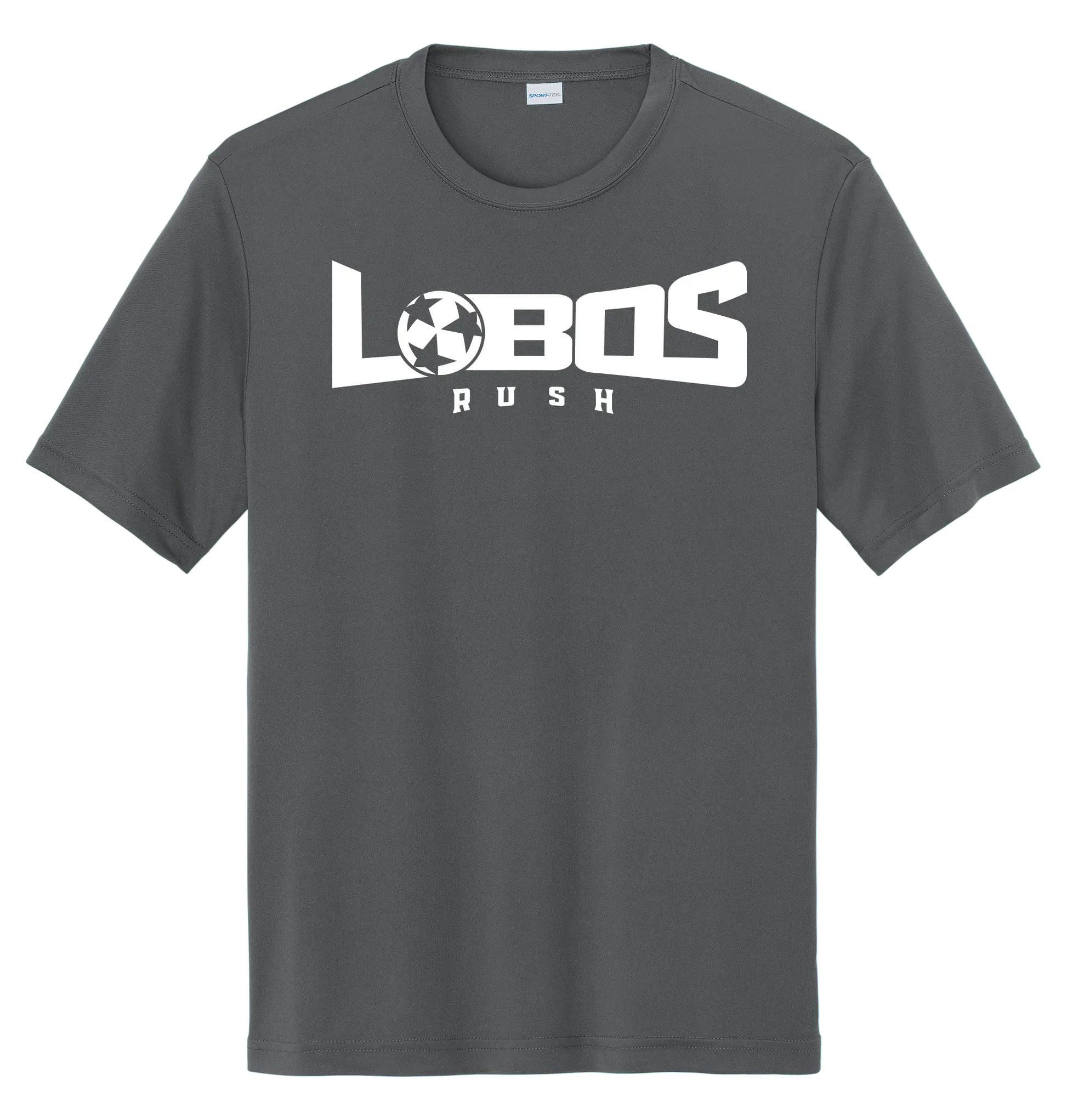 LOBOS RUSH YST350 - Youth Sport-Tek® PosiCharge® Competitor™ Tee -White Print PrinthouseOB