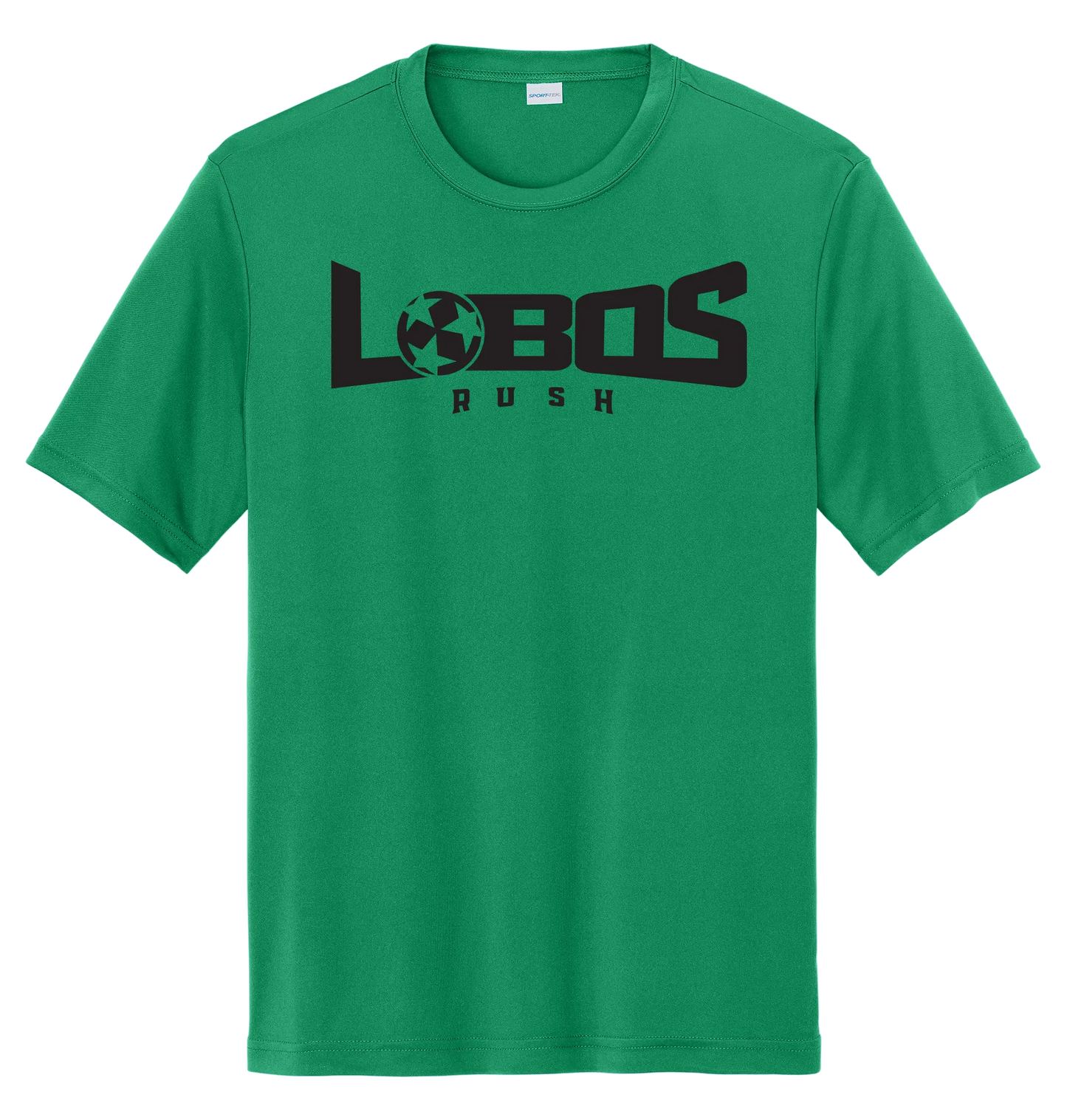 LOBOS RUSH YST350 - Youth Sport-Tek® PosiCharge® Competitor™ Tee - Black Print PrinthouseOB