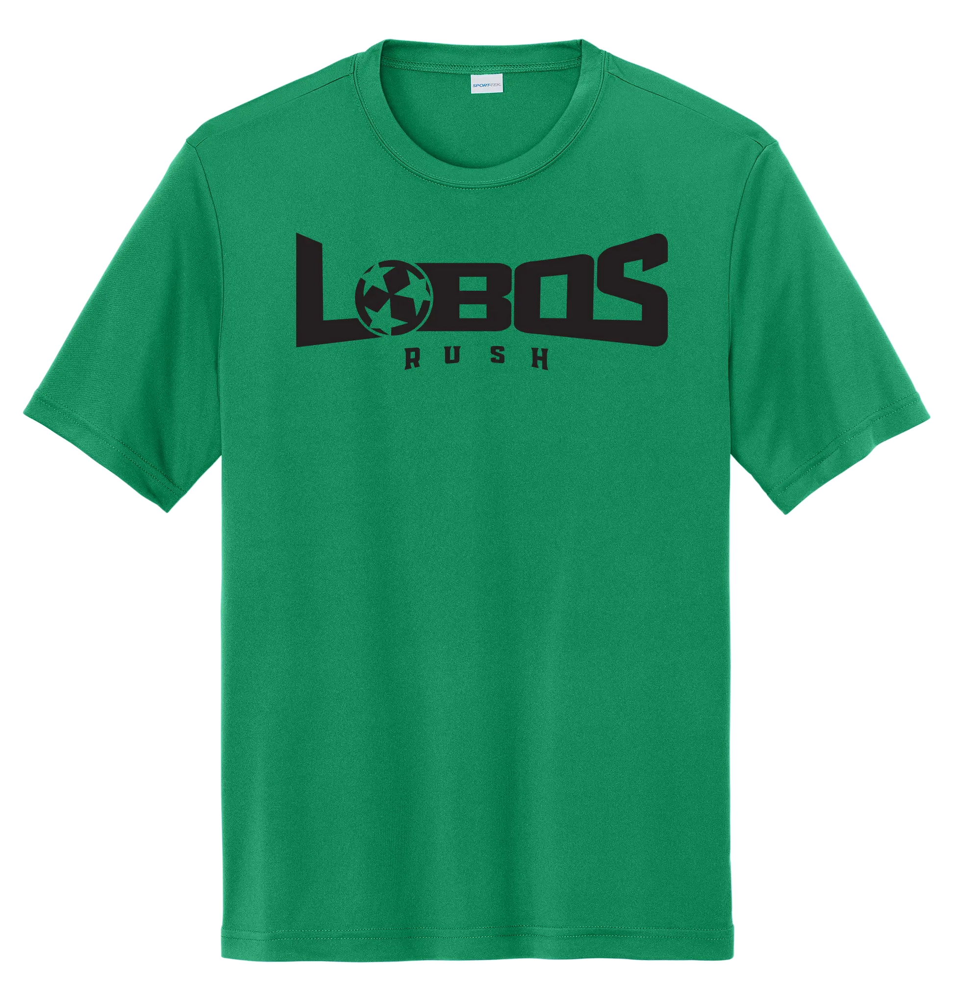LOBOS RUSH YST350 - Youth Sport-Tek® PosiCharge® Competitor™ Tee - Black Print PrinthouseOB