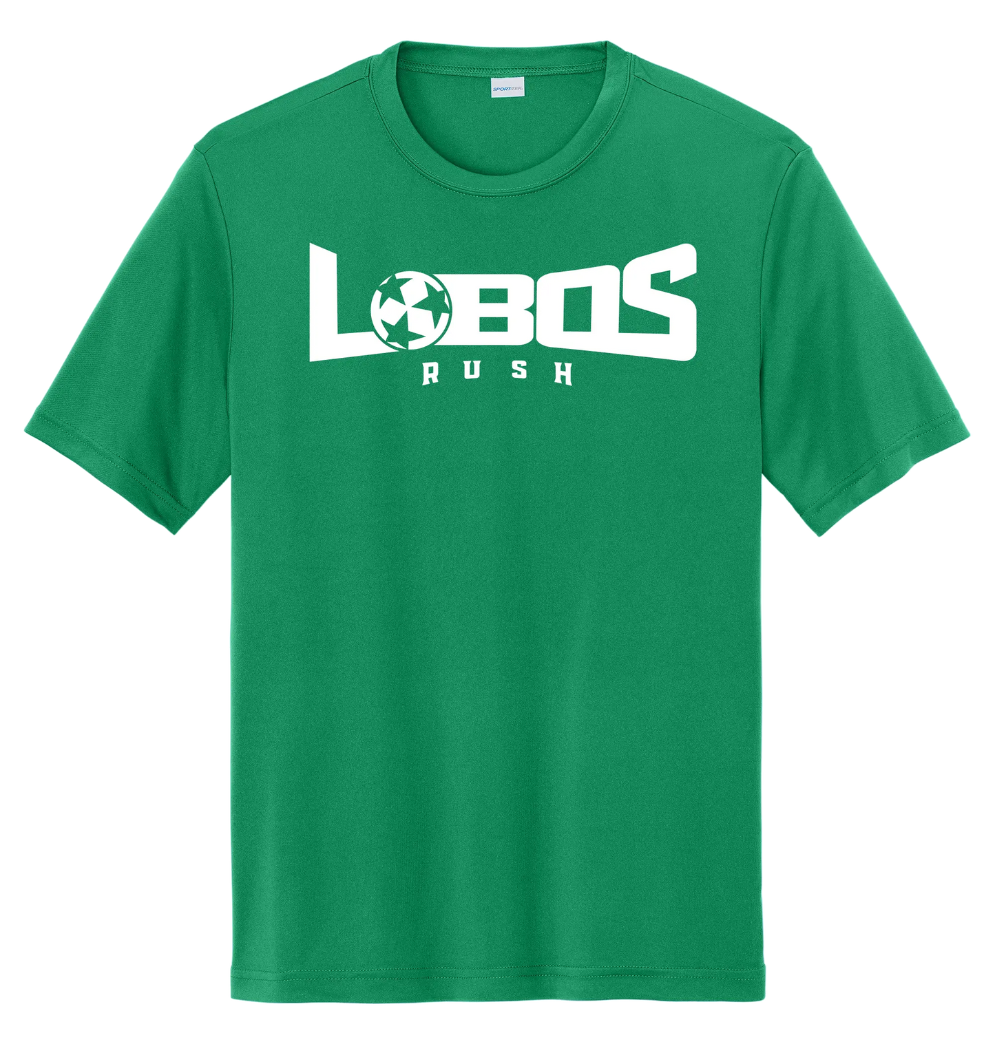 LOBOS RUSH YST350 - Youth Sport-Tek® PosiCharge® Competitor™ Tee -White Print PrinthouseOB