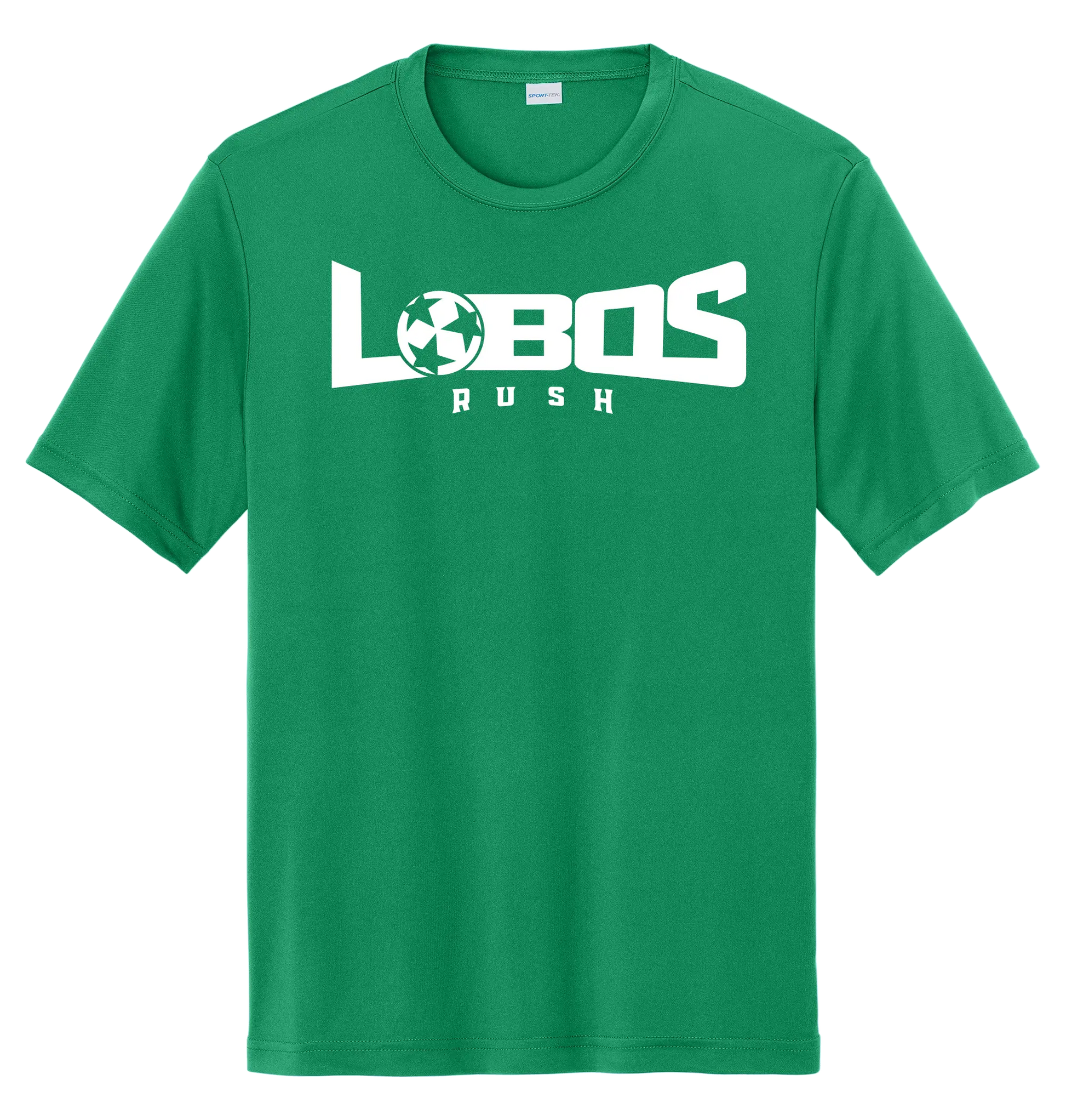 LOBOS RUSH YST350 - Youth Sport-Tek® PosiCharge® Competitor™ Tee -White Print PrinthouseOB