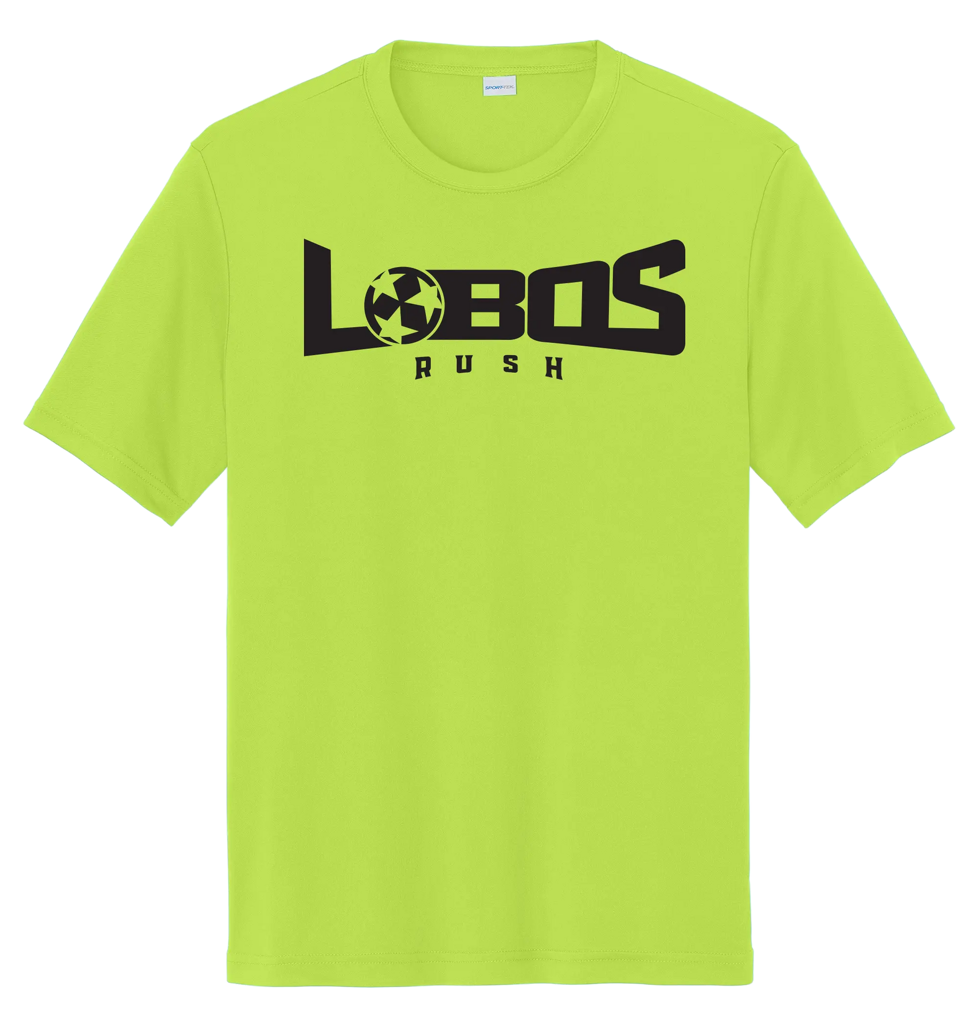 LOBOS RUSH YST350 - Youth Sport-Tek® PosiCharge® Competitor™ Tee - Black Print PrinthouseOB