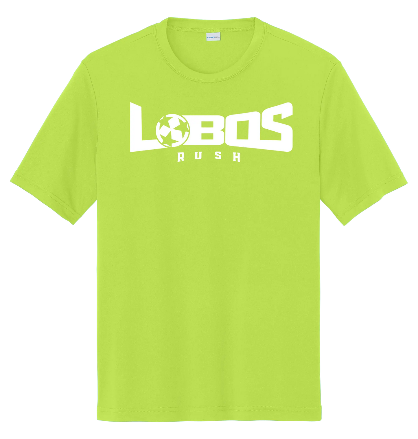 LOBOS RUSH YST350 - Youth Sport-Tek® PosiCharge® Competitor™ Tee -White Print PrinthouseOB