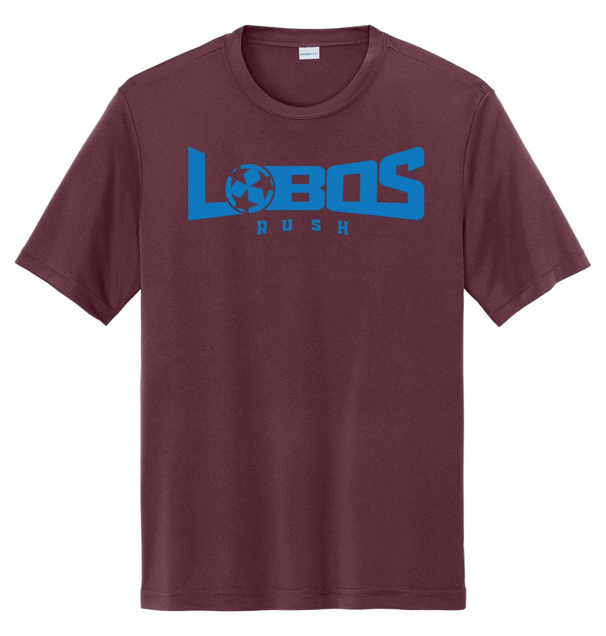 LOBOS RUSH YST350 - Youth Sport-Tek® PosiCharge® Competitor™ Tee - Rush Blue Print PrinthouseOB