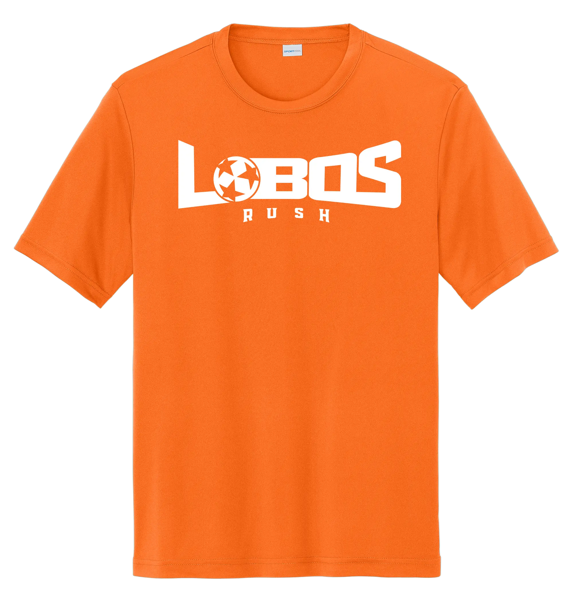 LOBOS RUSH YST350 - Youth Sport-Tek® PosiCharge® Competitor™ Tee -White Print PrinthouseOB