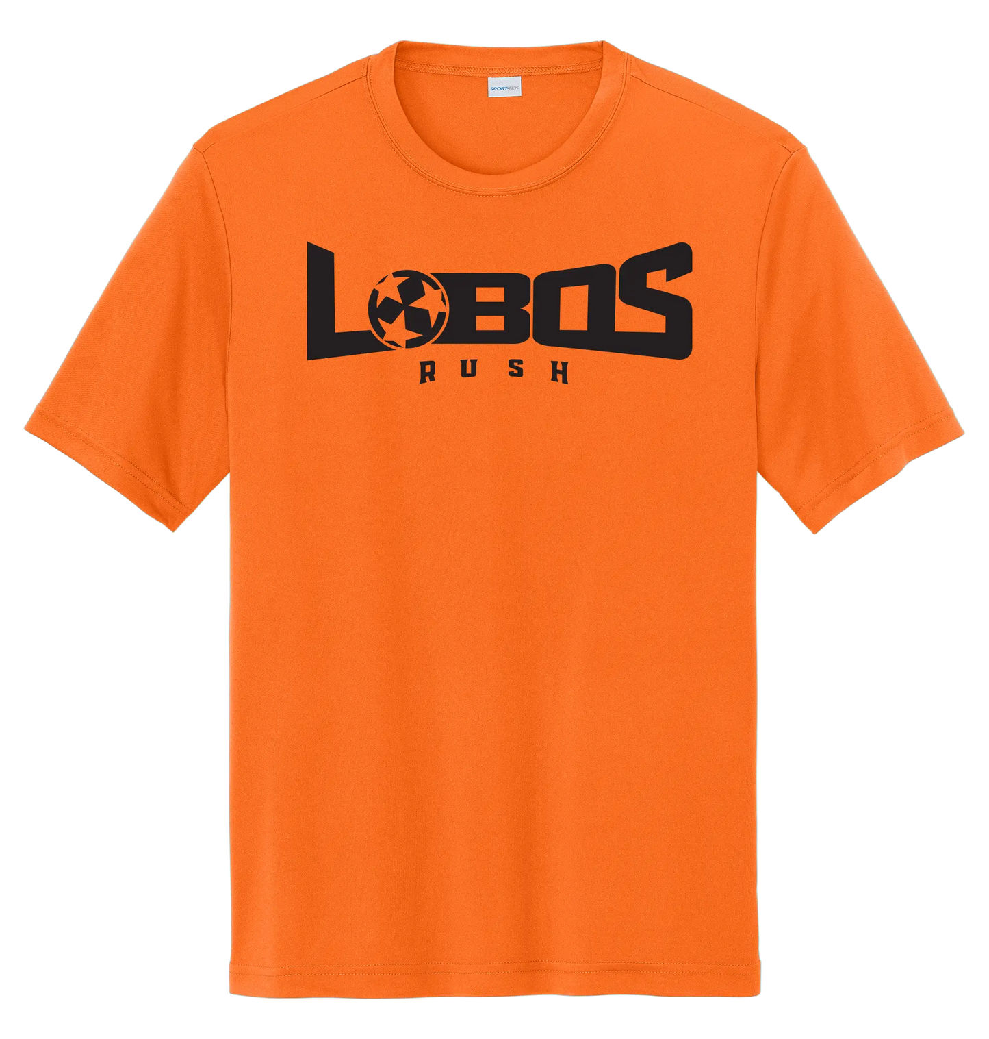 LOBOS RUSH YST350 - Youth Sport-Tek® PosiCharge® Competitor™ Tee - Black Print PrinthouseOB