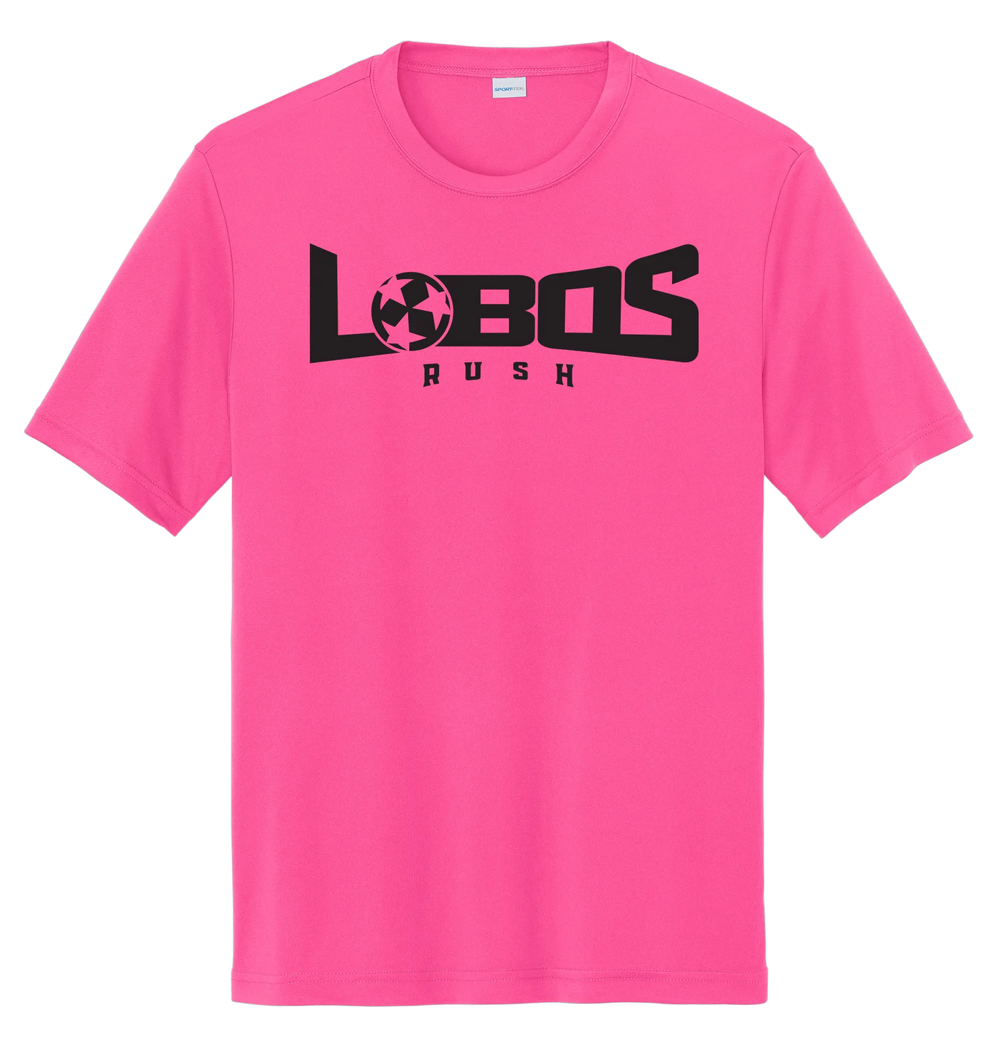 LOBOS RUSH YST350 - Youth Sport-Tek® PosiCharge® Competitor™ Tee - Black Print PrinthouseOB