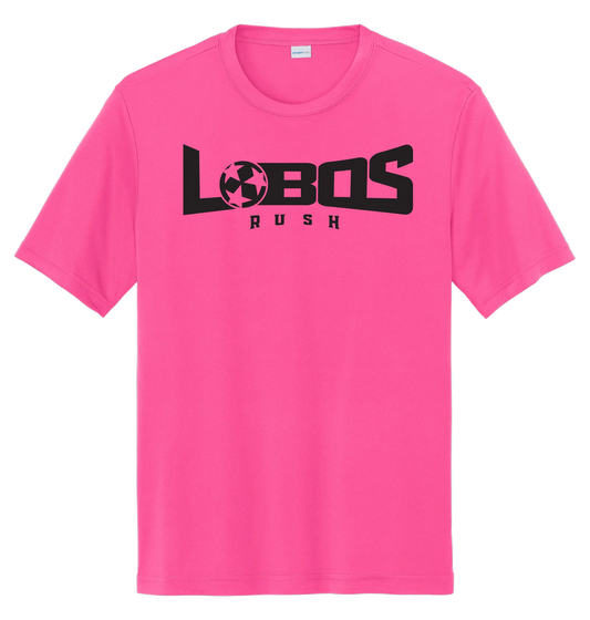 LOBOS RUSH YST350 - Youth Sport-Tek® PosiCharge® Competitor™ Tee - Black Print PrinthouseOB