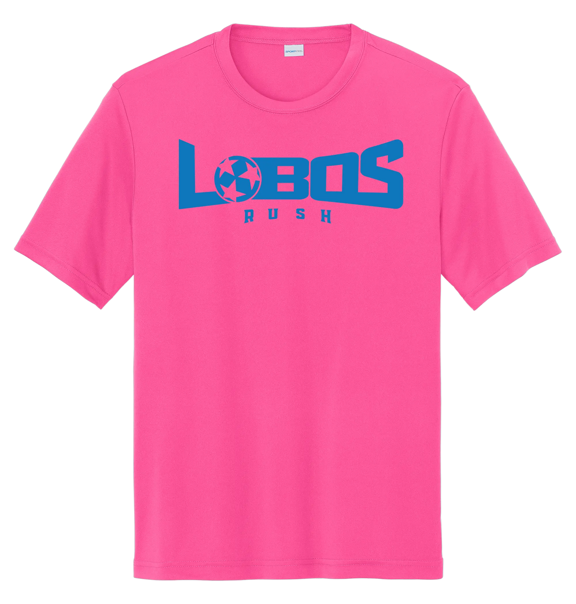 LOBOS RUSH YST350 - Youth Sport-Tek® PosiCharge® Competitor™ Tee - Rush Blue Print PrinthouseOB