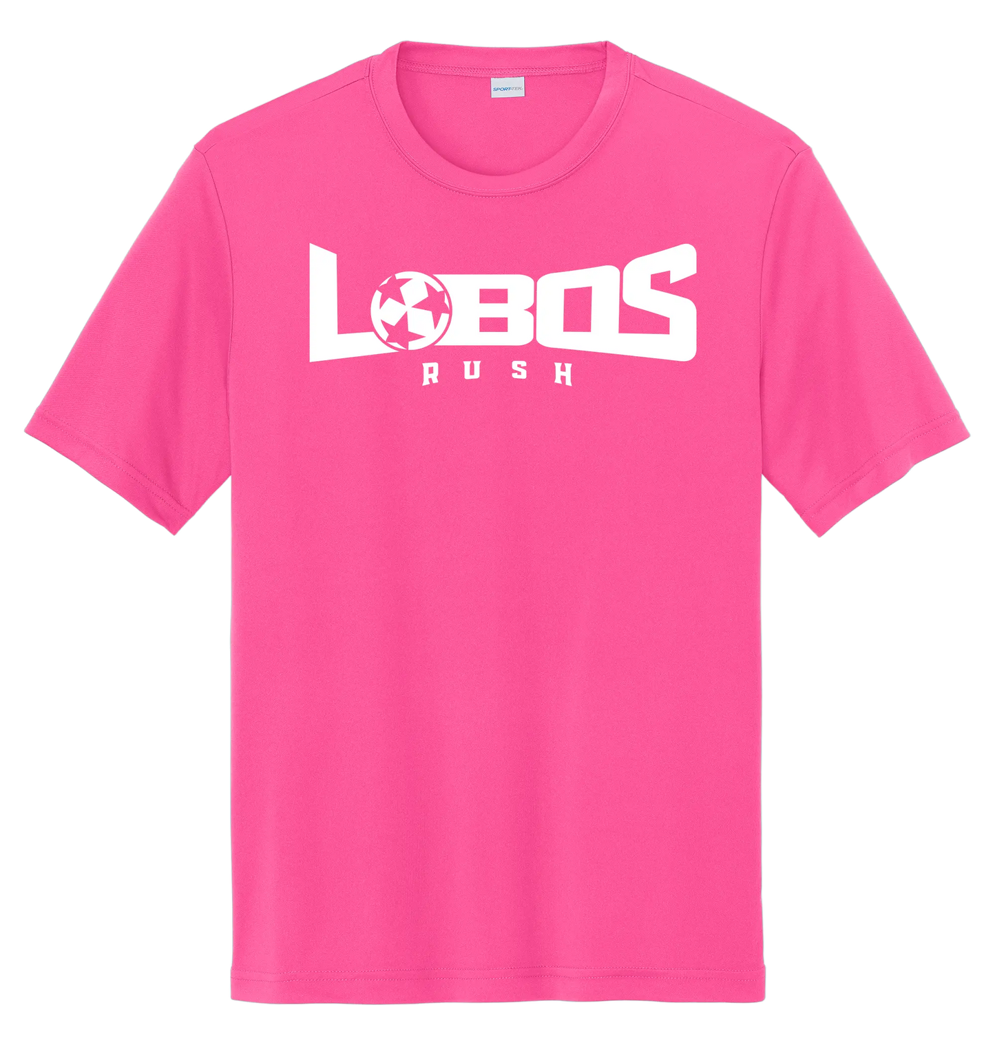 LOBOS RUSH YST350 - Youth Sport-Tek® PosiCharge® Competitor™ Tee -White Print PrinthouseOB