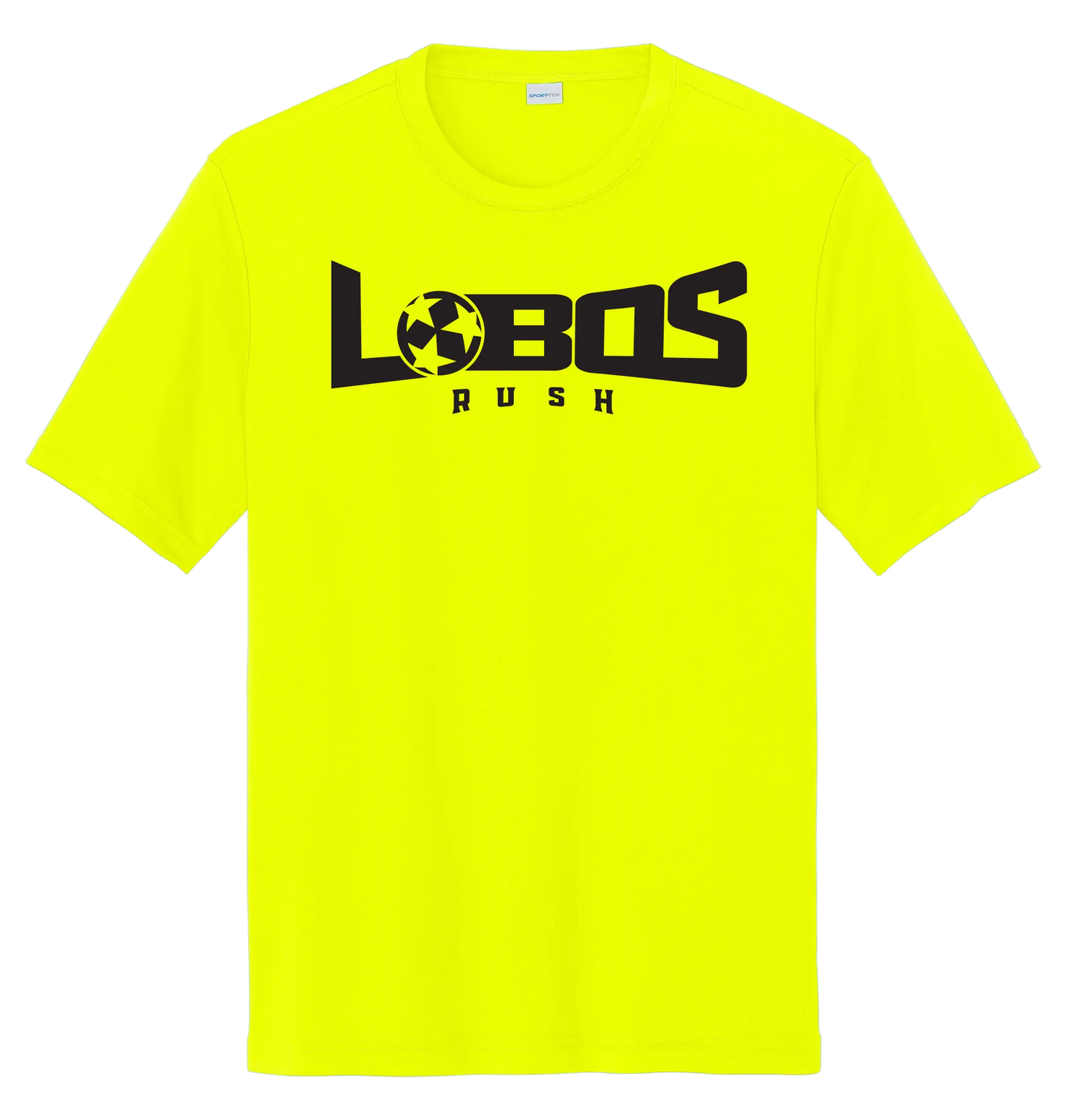 LOBOS RUSH YST350 - Youth Sport-Tek® PosiCharge® Competitor™ Tee - Black Print PrinthouseOB
