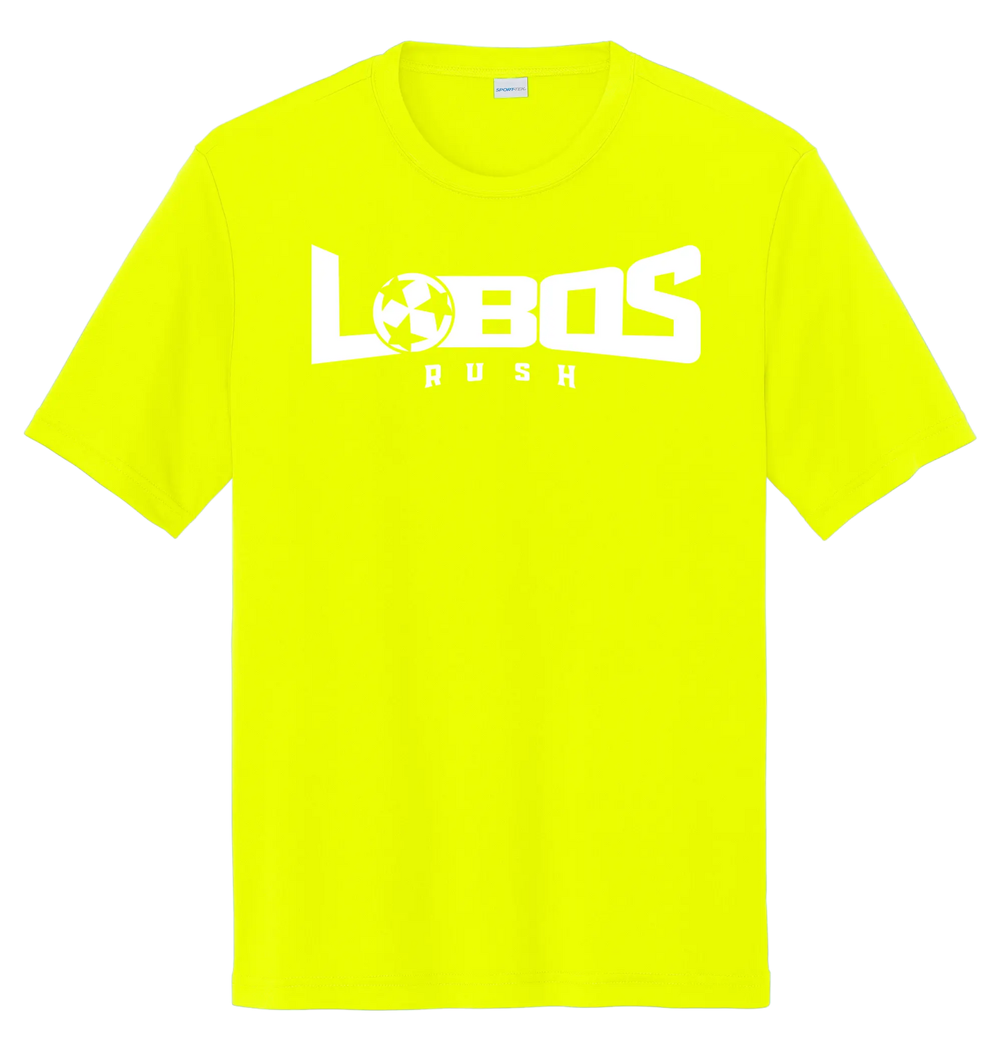 LOBOS RUSH YST350 - Youth Sport-Tek® PosiCharge® Competitor™ Tee -White Print PrinthouseOB