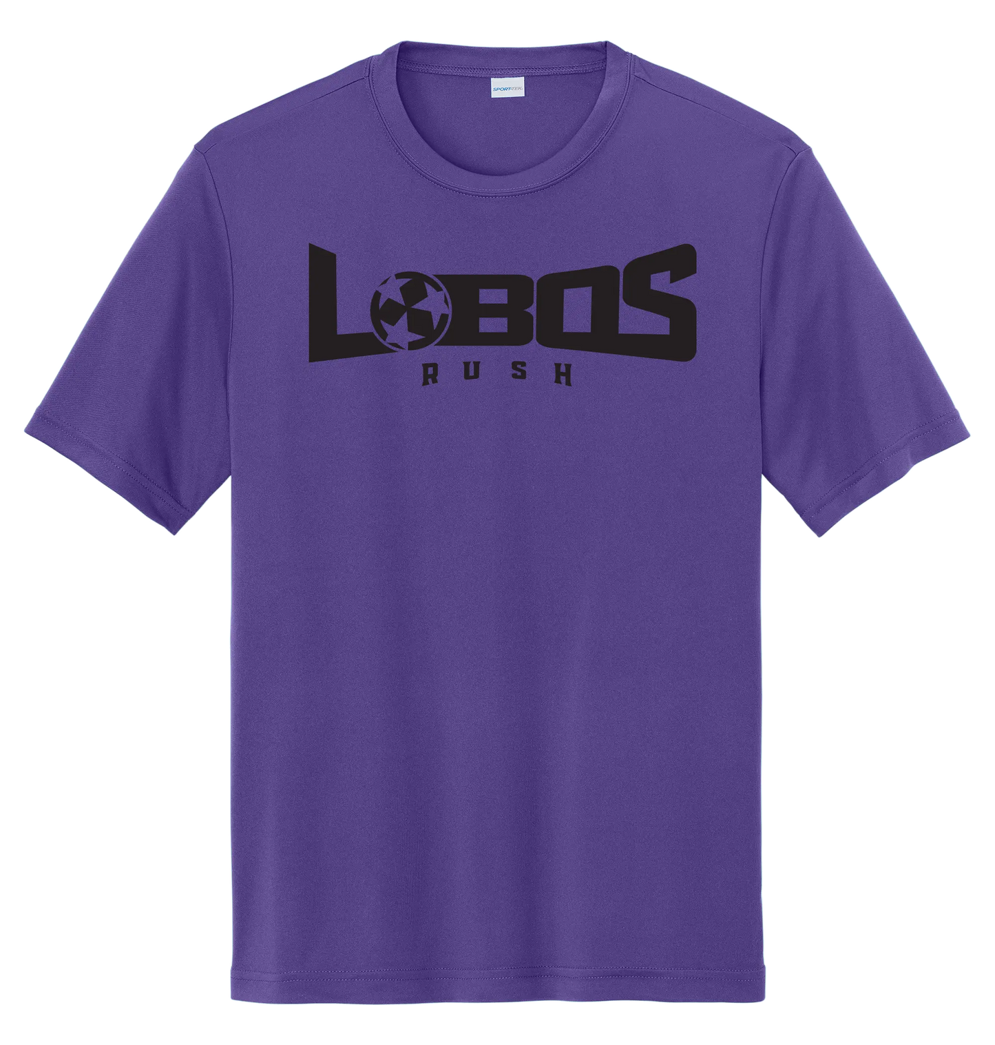 LOBOS RUSH YST350 - Youth Sport-Tek® PosiCharge® Competitor™ Tee - Black Print PrinthouseOB