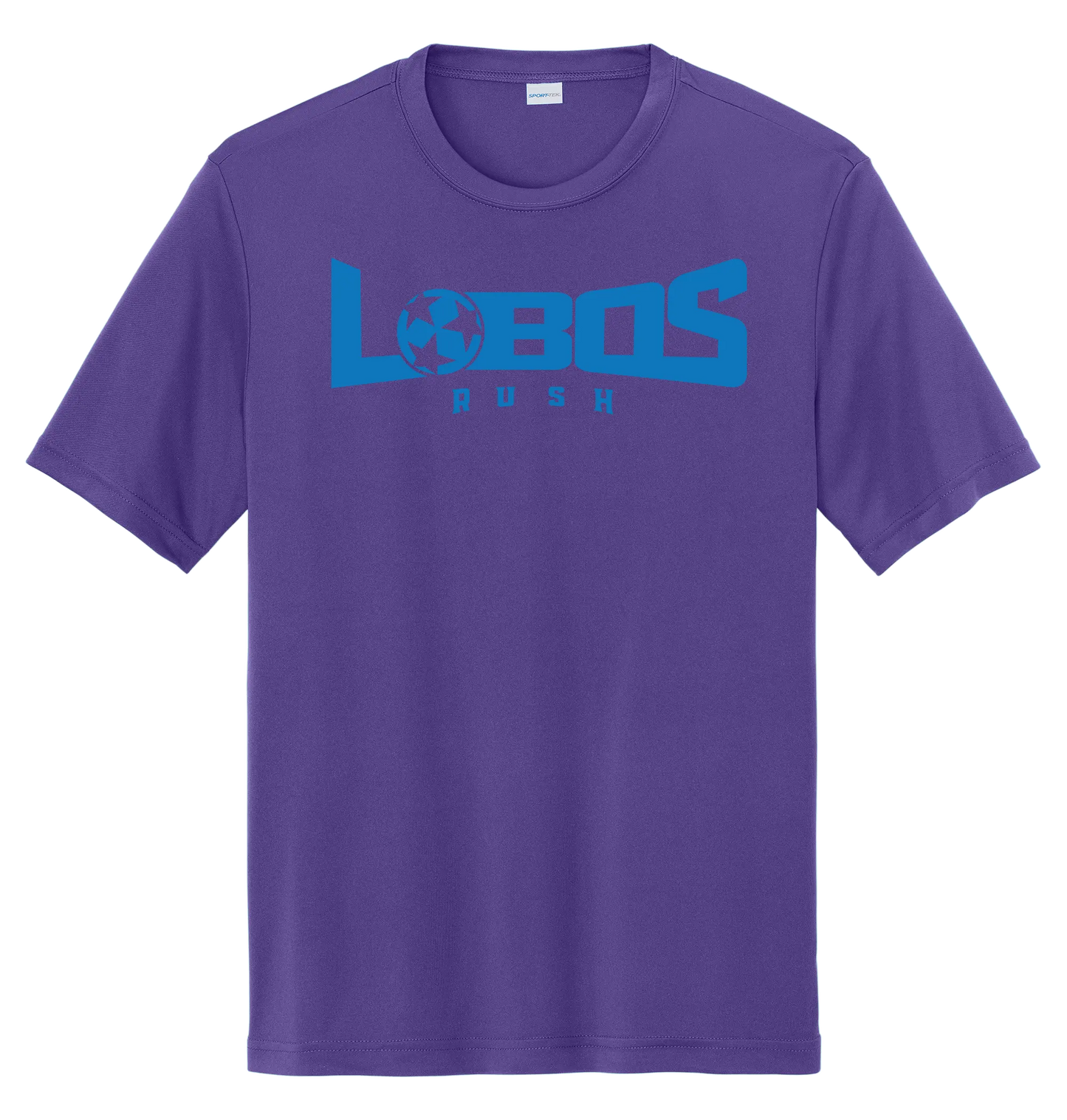 LOBOS RUSH YST350 - Youth Sport-Tek® PosiCharge® Competitor™ Tee - Rush Blue Print PrinthouseOB