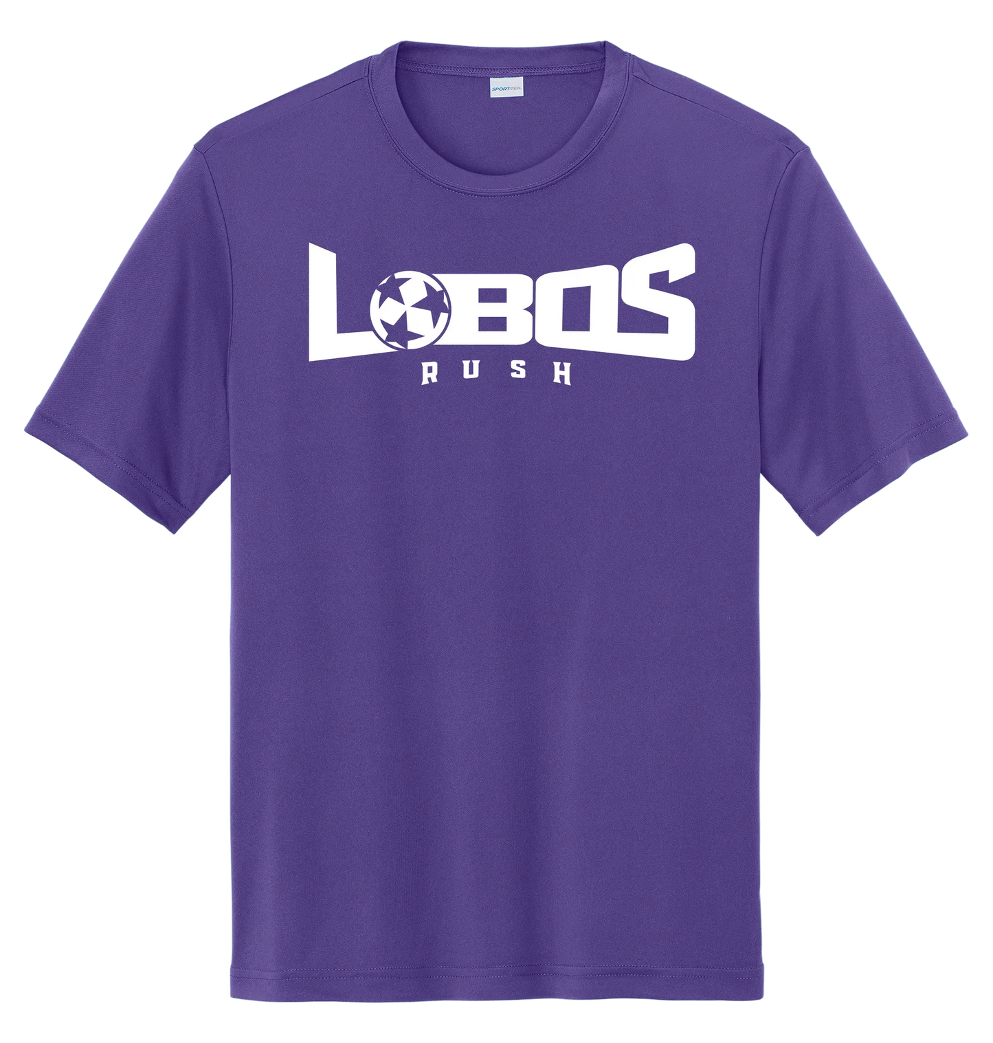 LOBOS RUSH YST350 - Youth Sport-Tek® PosiCharge® Competitor™ Tee -White Print PrinthouseOB