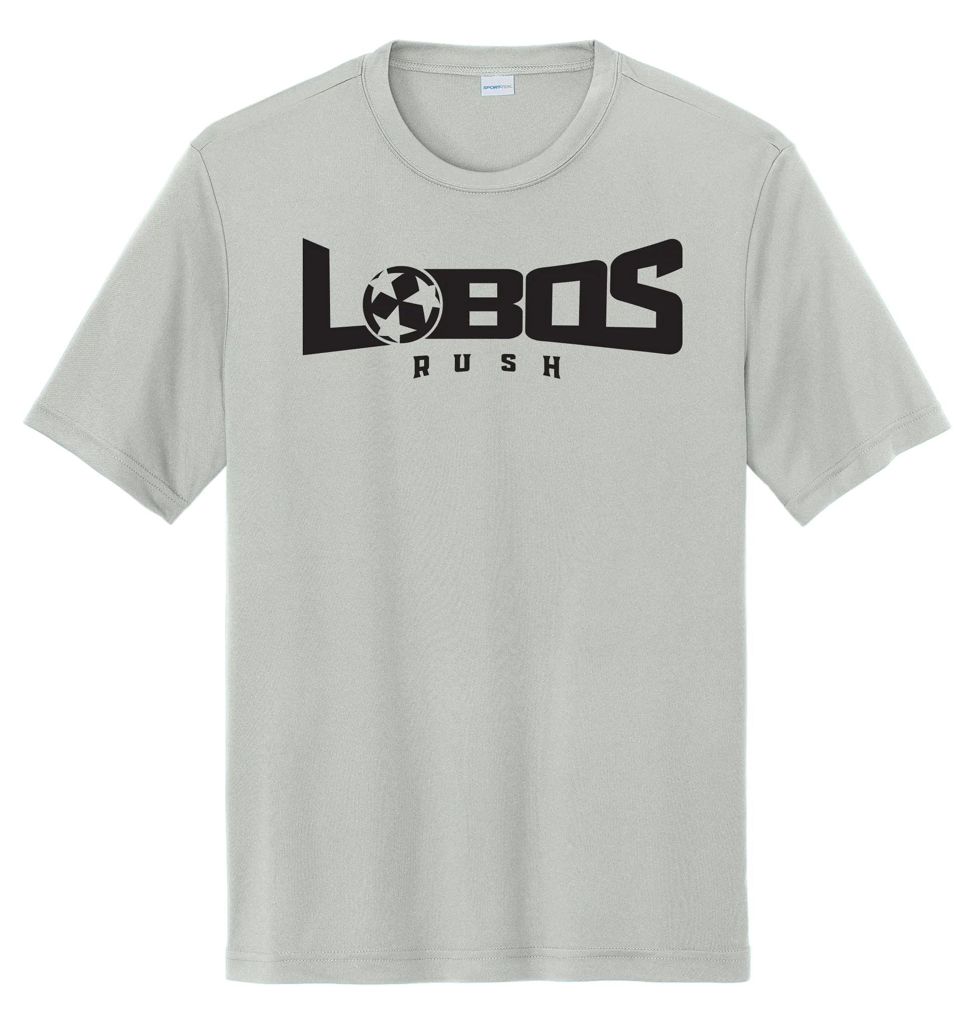 LOBOS RUSH YST350 - Youth Sport-Tek® PosiCharge® Competitor™ Tee - Black Print PrinthouseOB