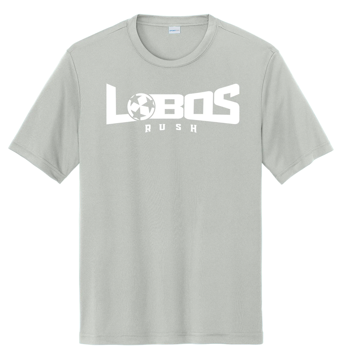 LOBOS RUSH YST350 - Youth Sport-Tek® PosiCharge® Competitor™ Tee -White Print PrinthouseOB