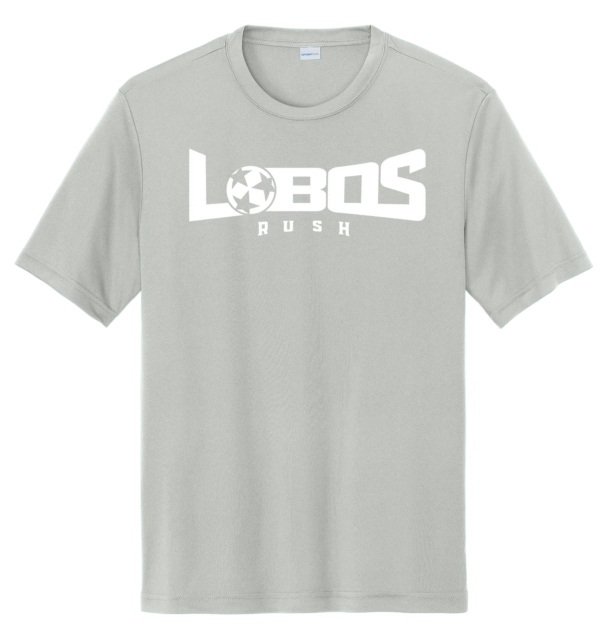 LOBOS RUSH YST350 - Youth Sport-Tek® PosiCharge® Competitor™ Tee -White Print PrinthouseOB