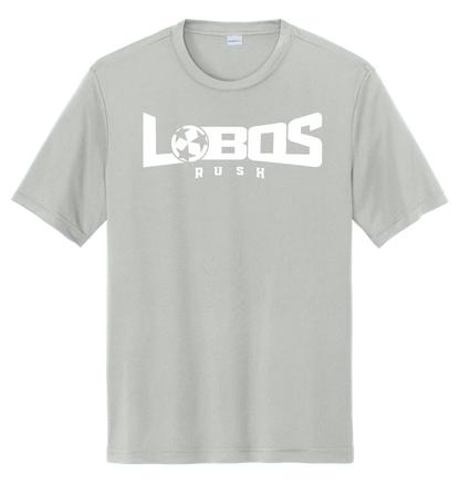 LOBOS RUSH YST350 - Youth Sport-Tek® PosiCharge® Competitor™ Tee -White Print PrinthouseOB